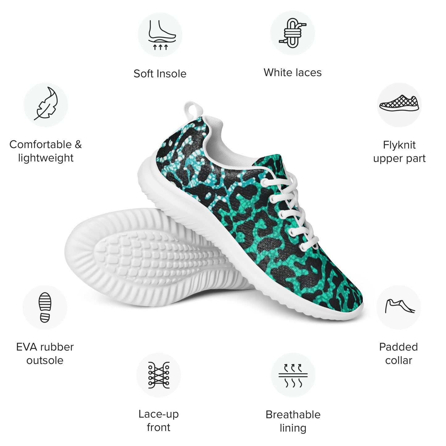 Green Leopard Women’s athletic shoes