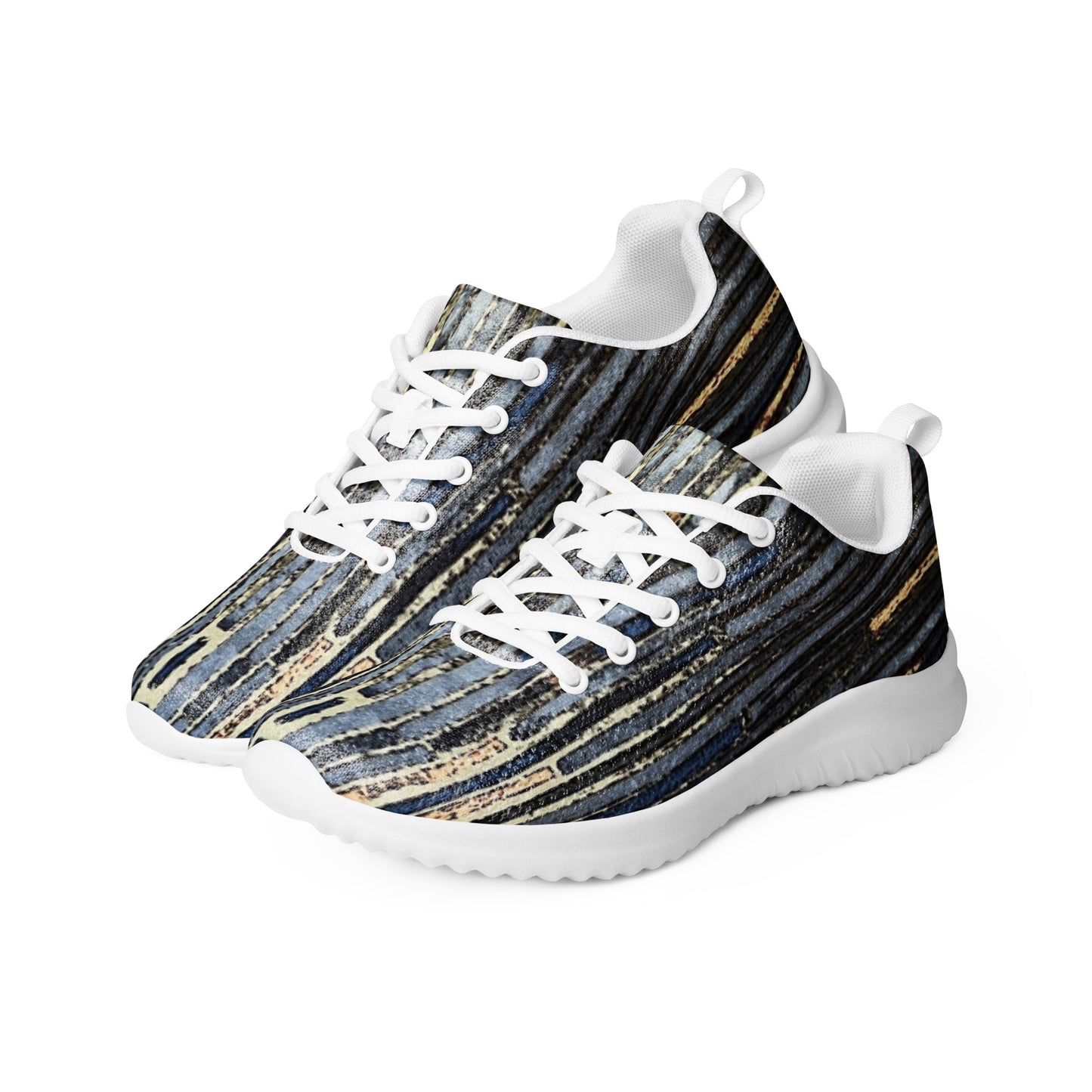 Blue Peach Stripes Women’s athletic shoes