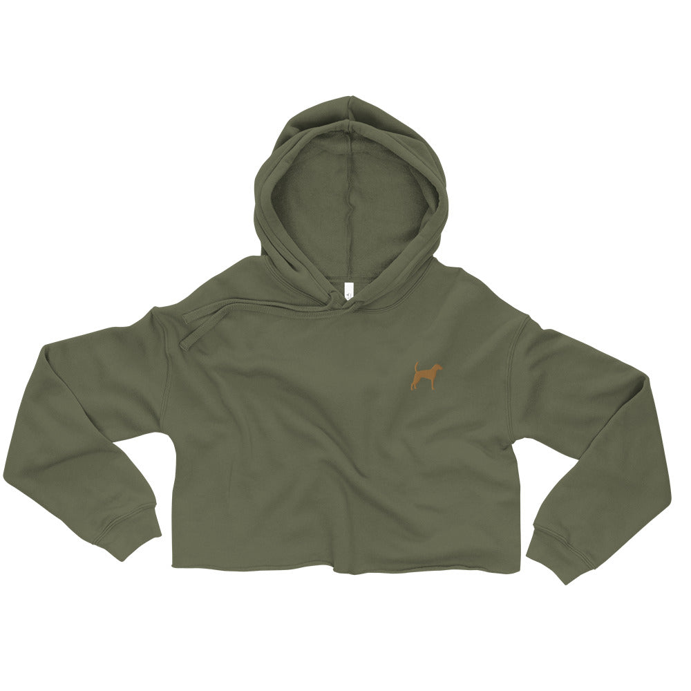 Foxhound Dog Crop Hoodie