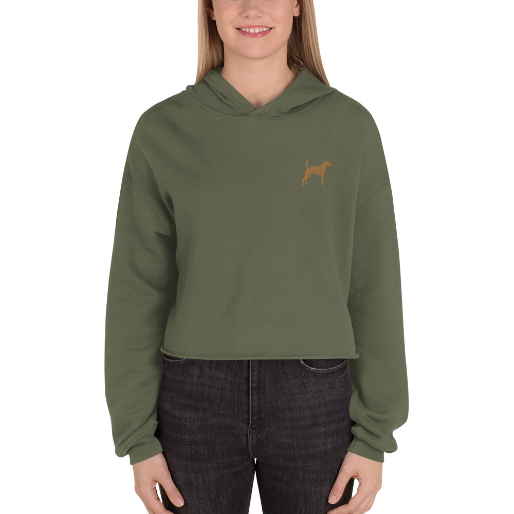 Foxhound Dog Crop Hoodie