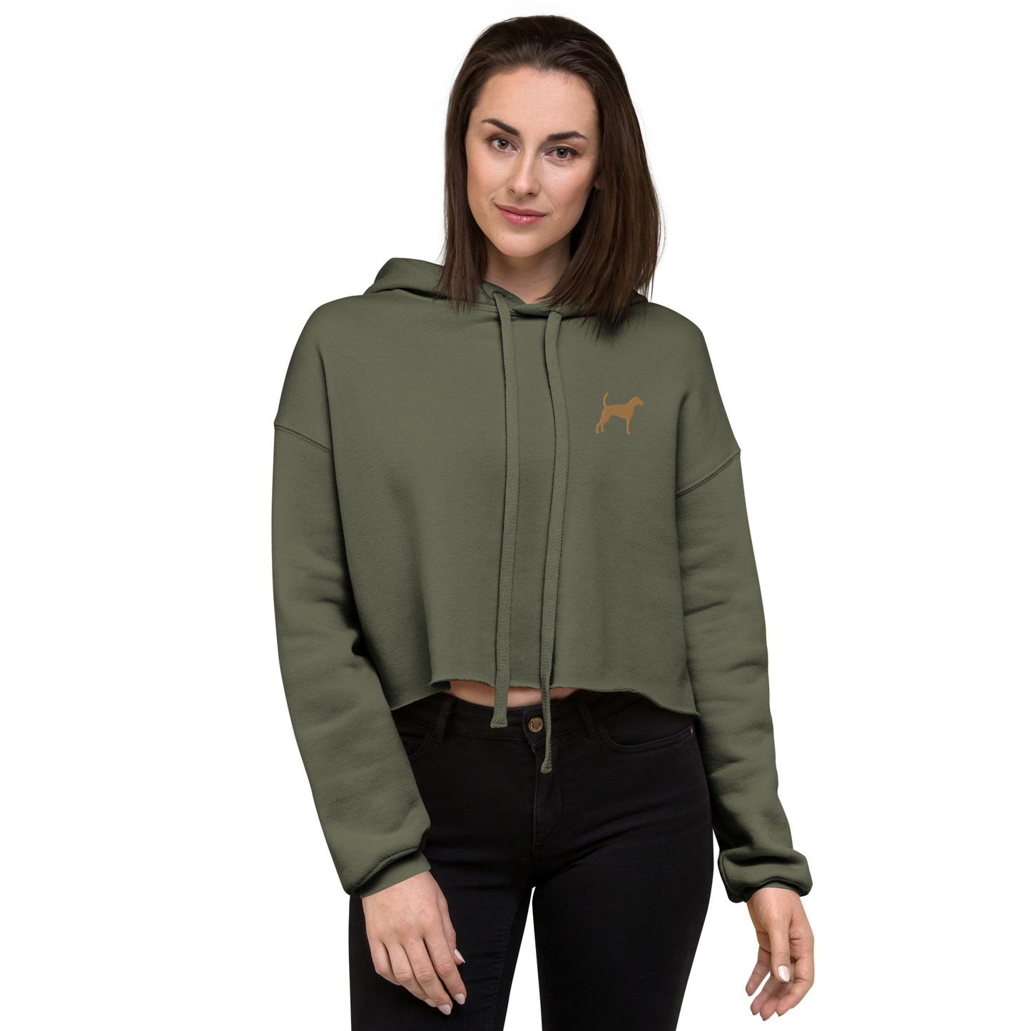 Foxhound Dog Crop Hoodie