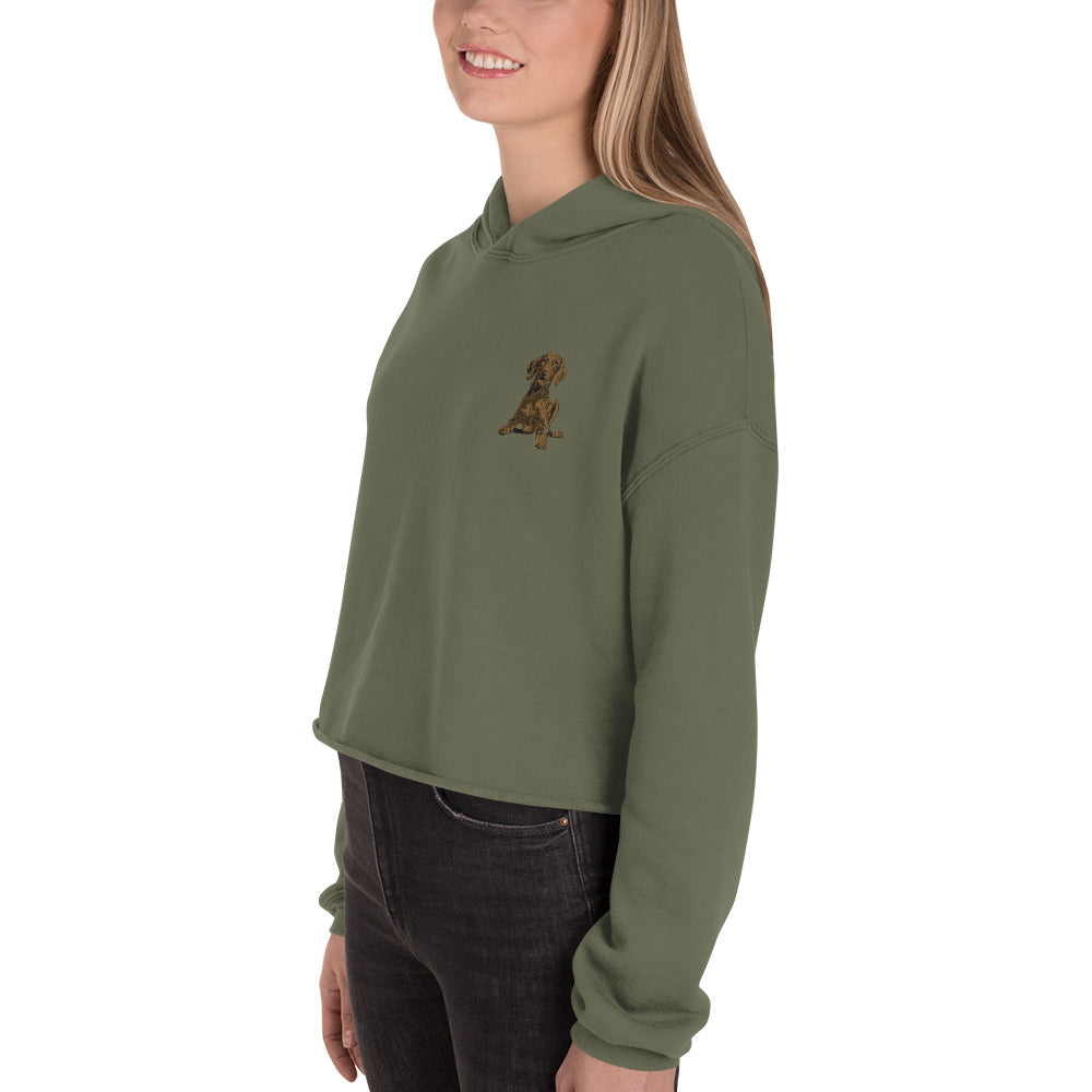 Vizsla Dog Crop Hoodie