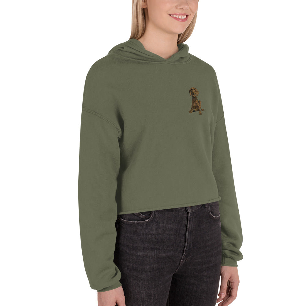 Vizsla Dog Crop Hoodie