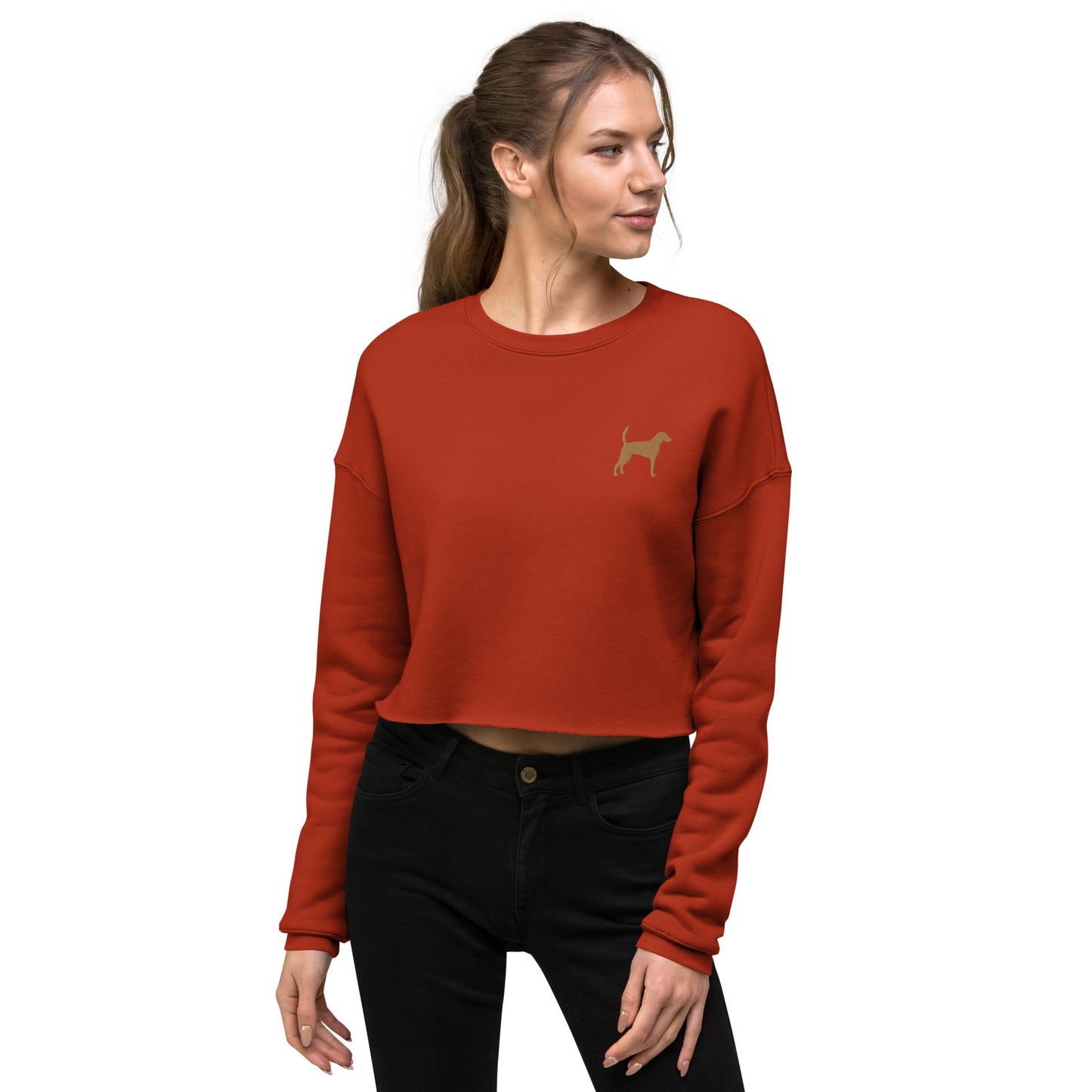 Foxhound Dog Crop Sweatshirt