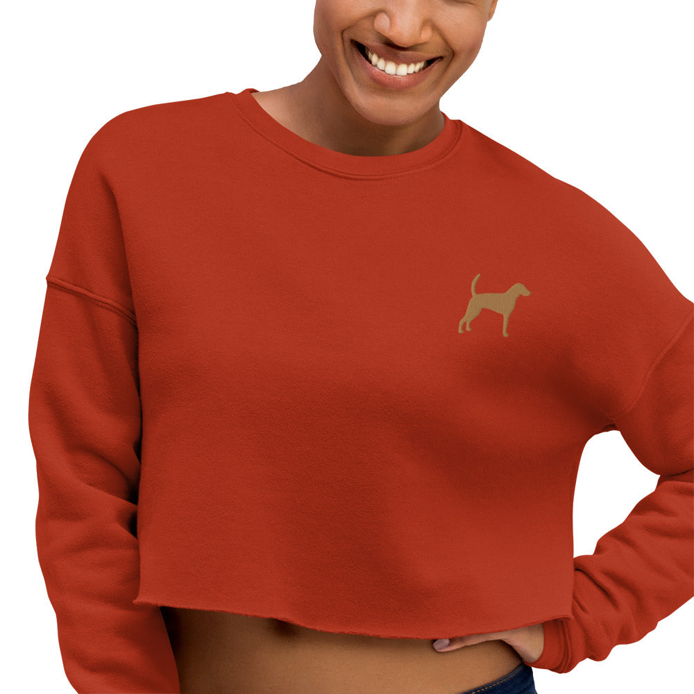 Foxhound Dog Crop Sweatshirt