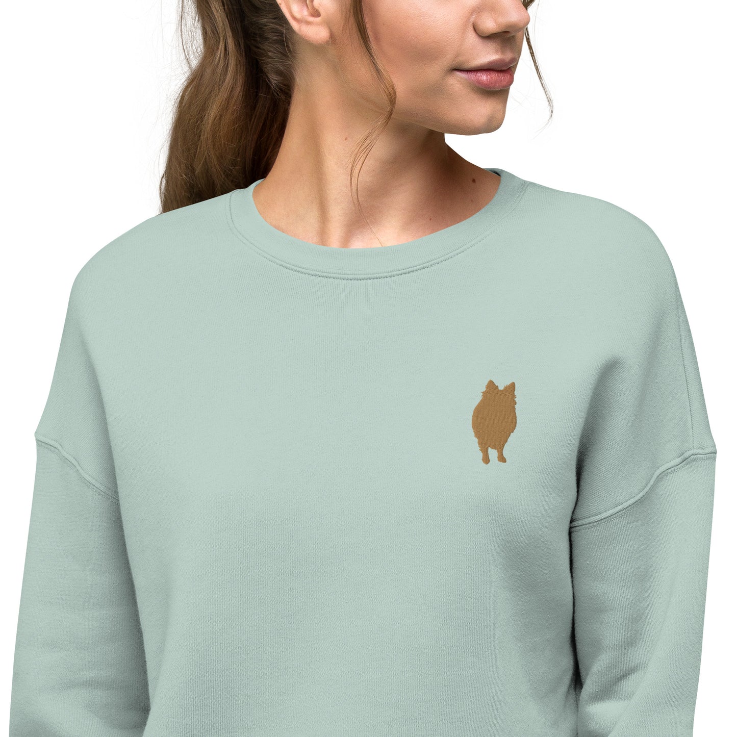 Pomeranian Dog Crop Sweatshirt