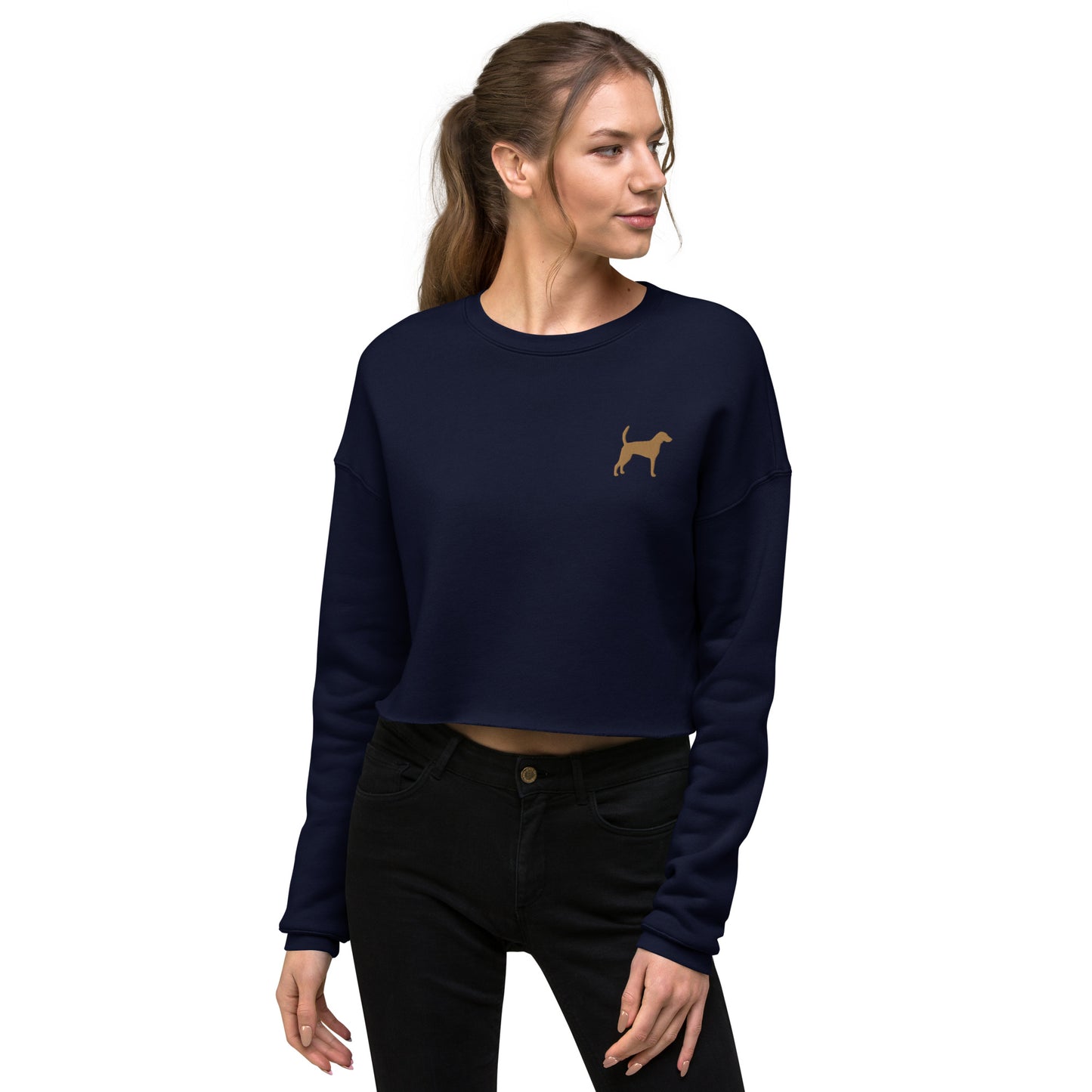 Foxhound Dog Crop Sweatshirt