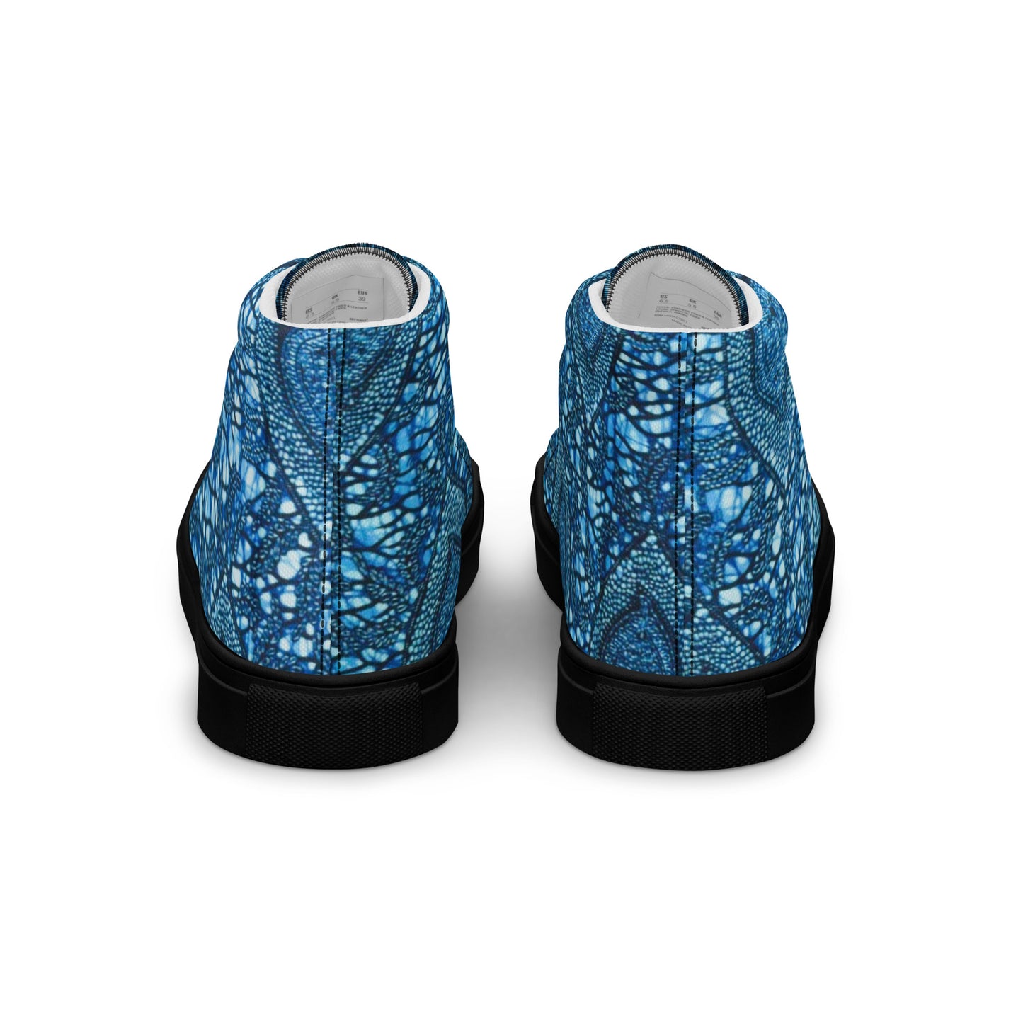 Blue Peas Ankara Women’s high top canvas shoes