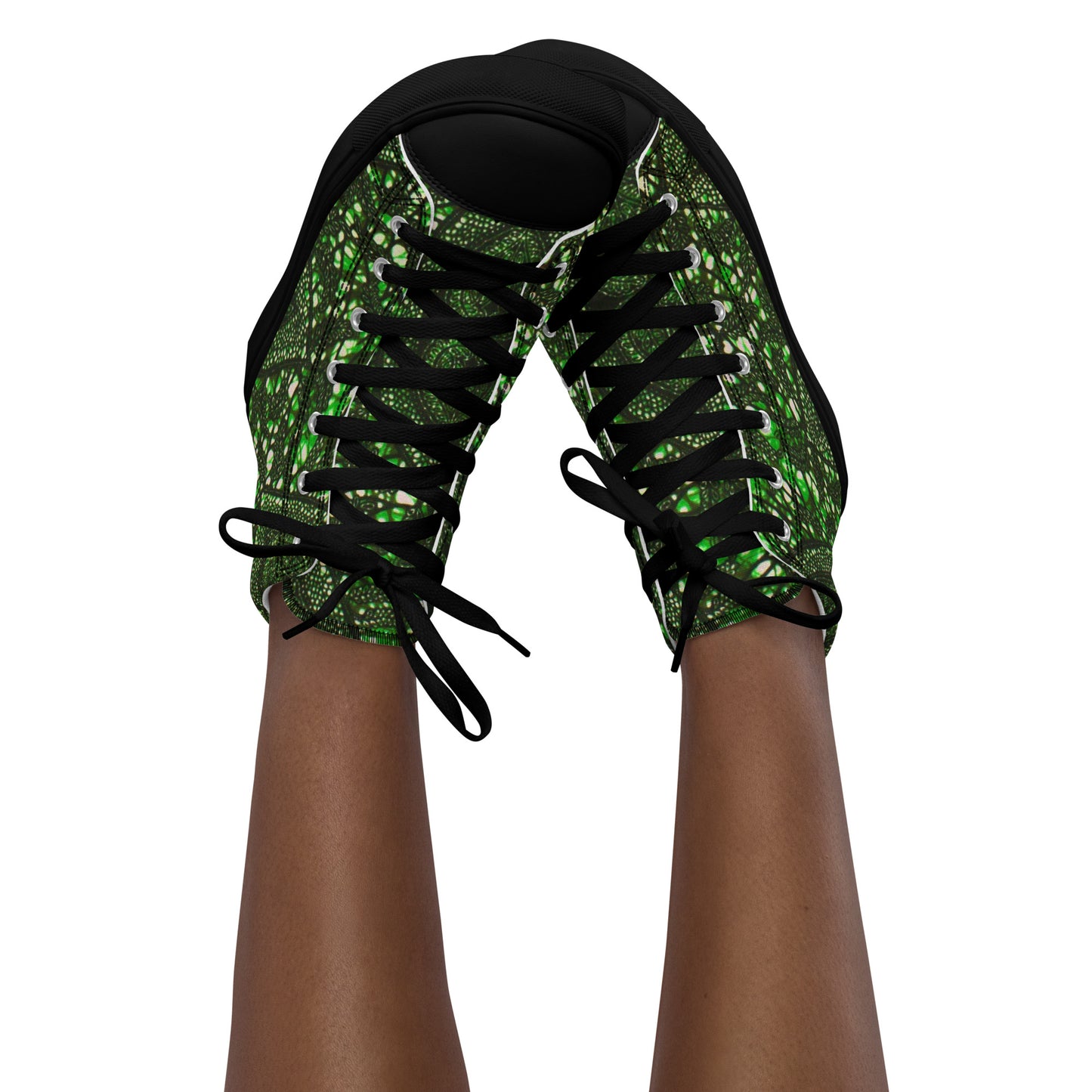 Green Peas Ankara Women’s high top canvas shoes