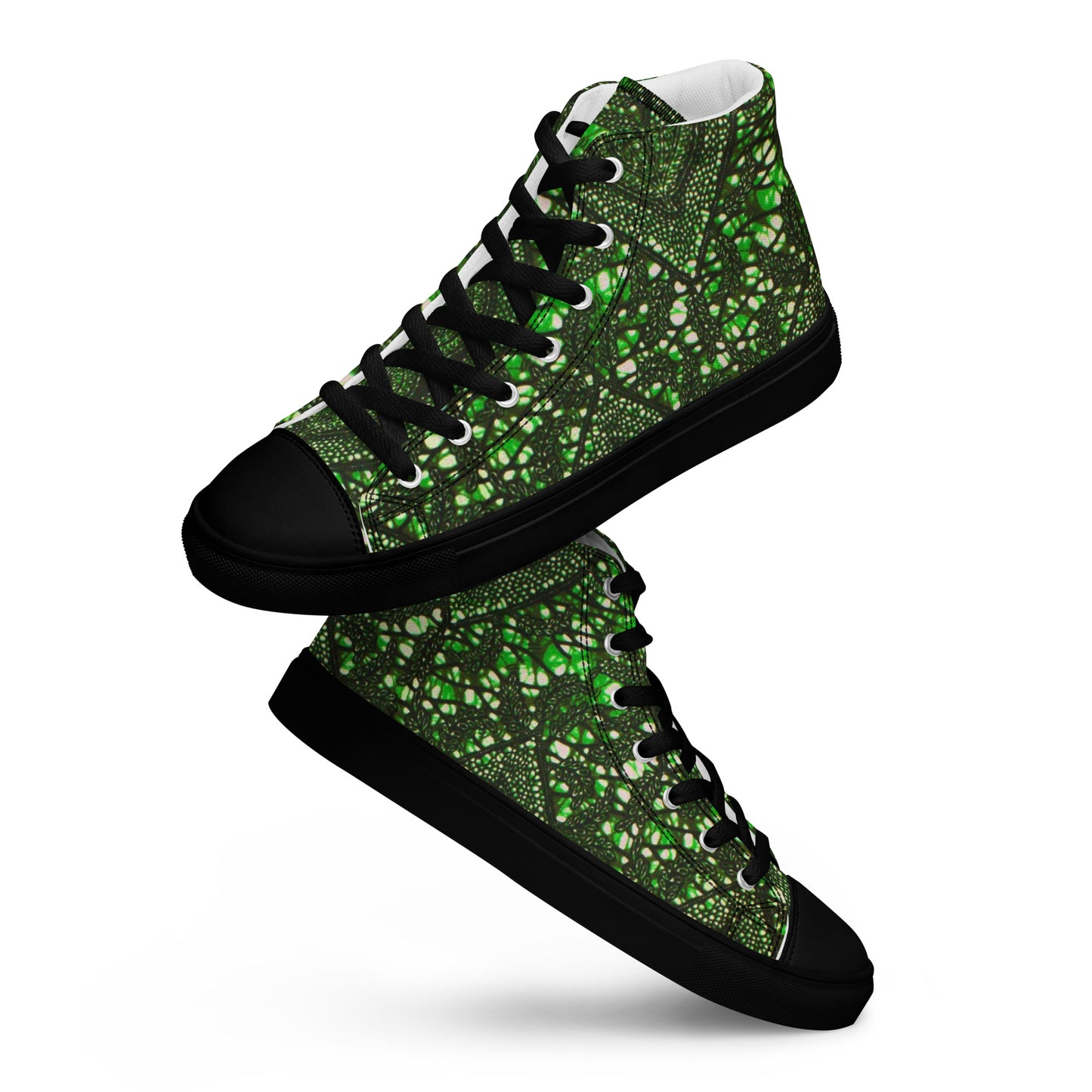 Green Peas Ankara Women’s high top canvas shoes