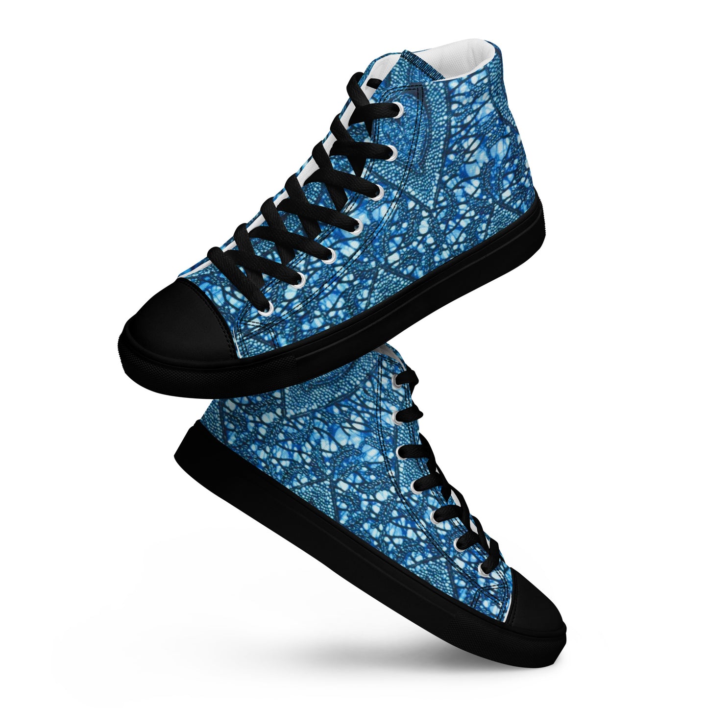 Blue Peas Ankara Women’s high top canvas shoes