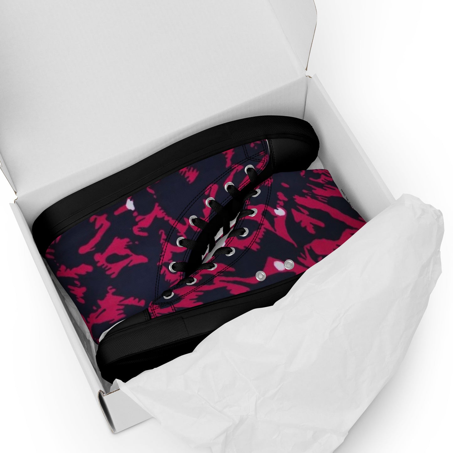 Pink Leopard Women’s high top canvas shoes