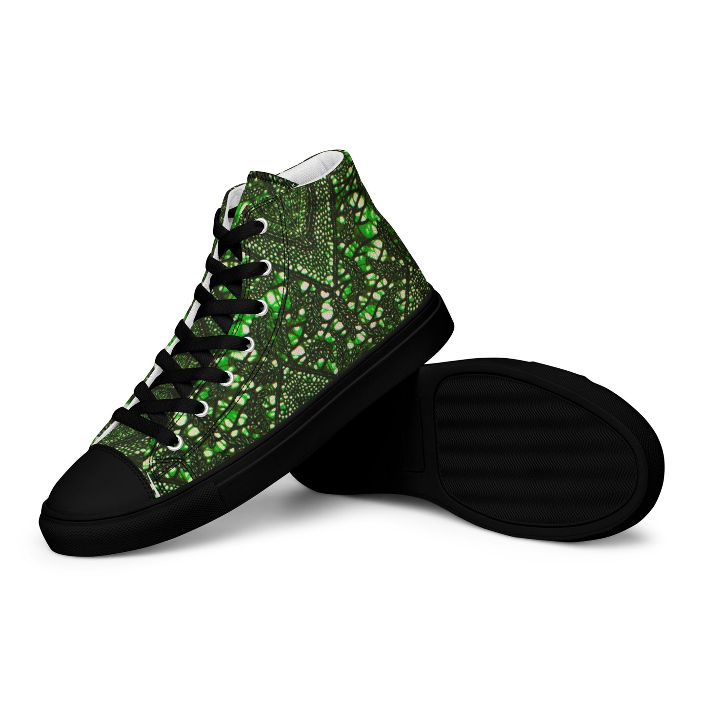 Green Peas Ankara Women’s high top canvas shoes