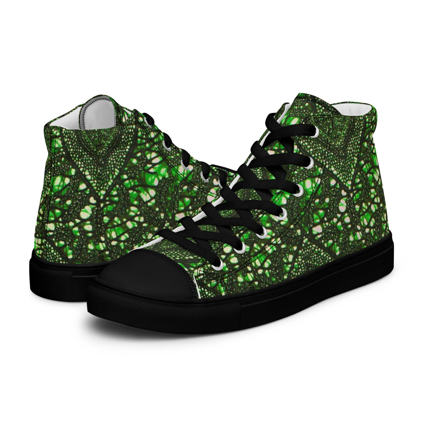 Green Peas Ankara Women’s high top canvas shoes