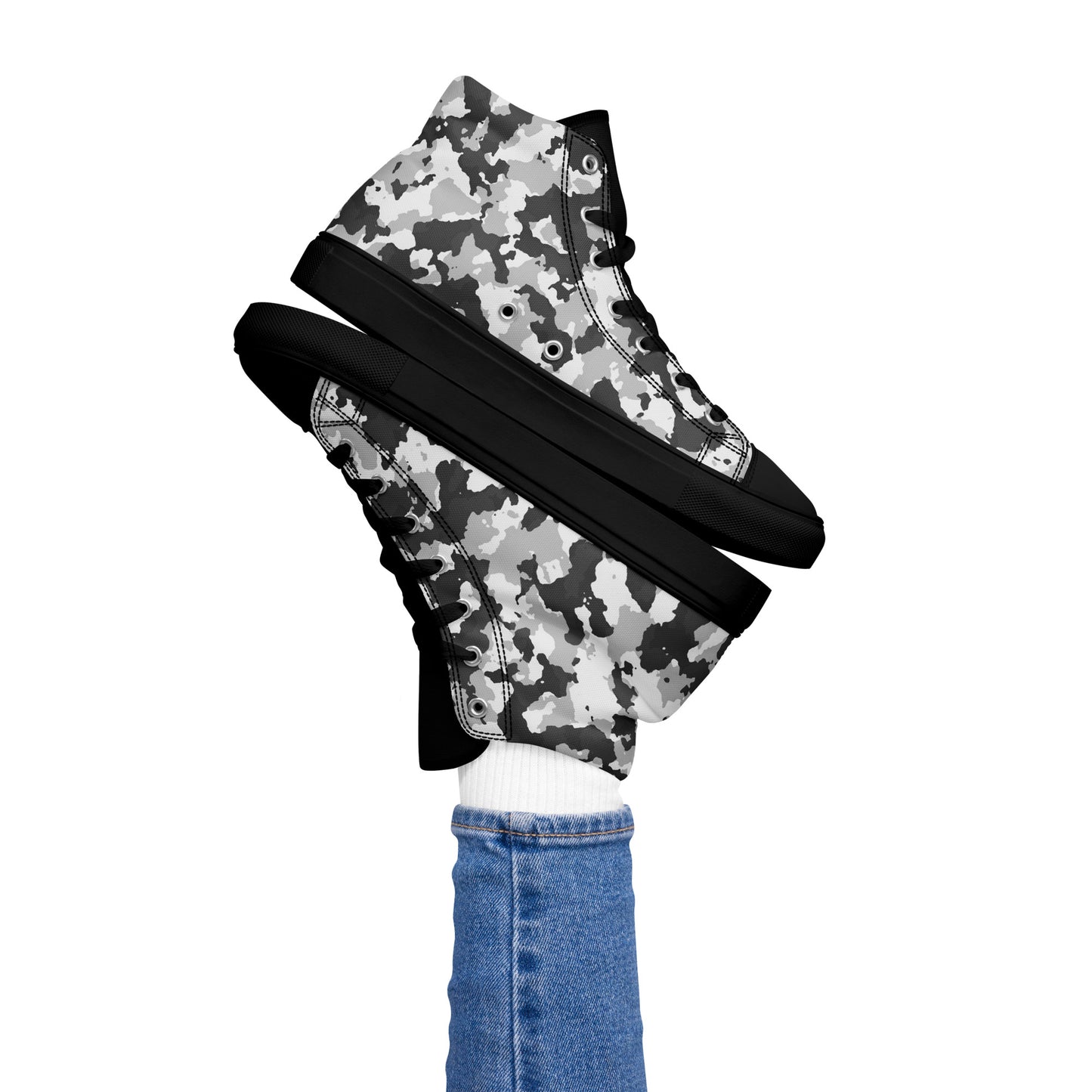 Camouflage Women’s high top canvas shoes