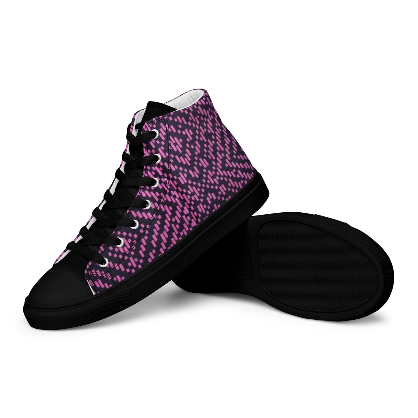 Pink Aztec Women’s high top canvas shoes