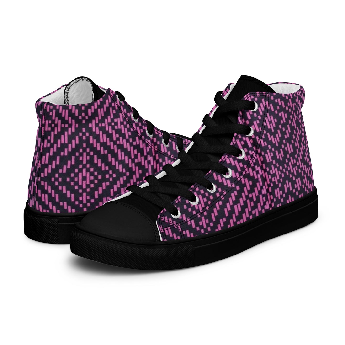 Pink Aztec Women’s high top canvas shoes