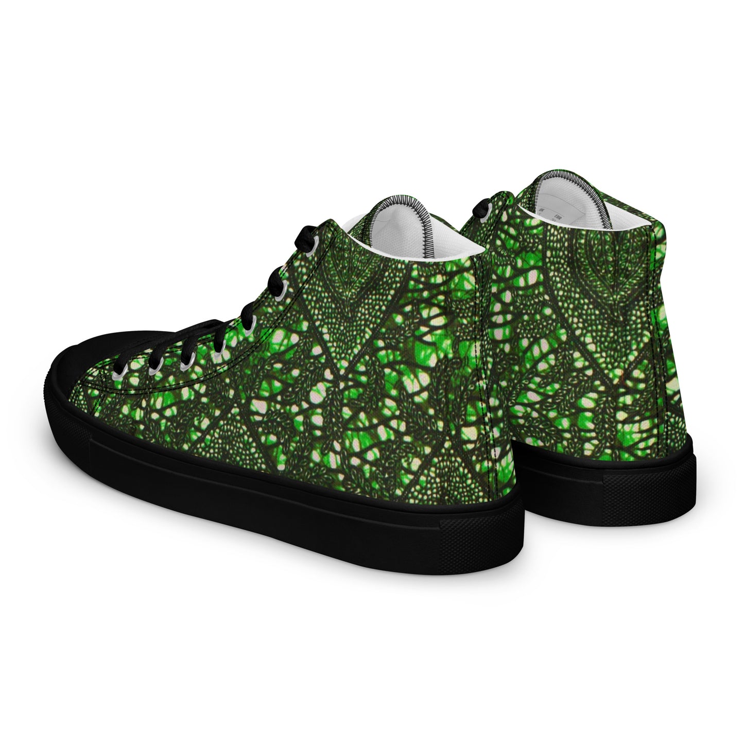 Green Peas Ankara Women’s high top canvas shoes