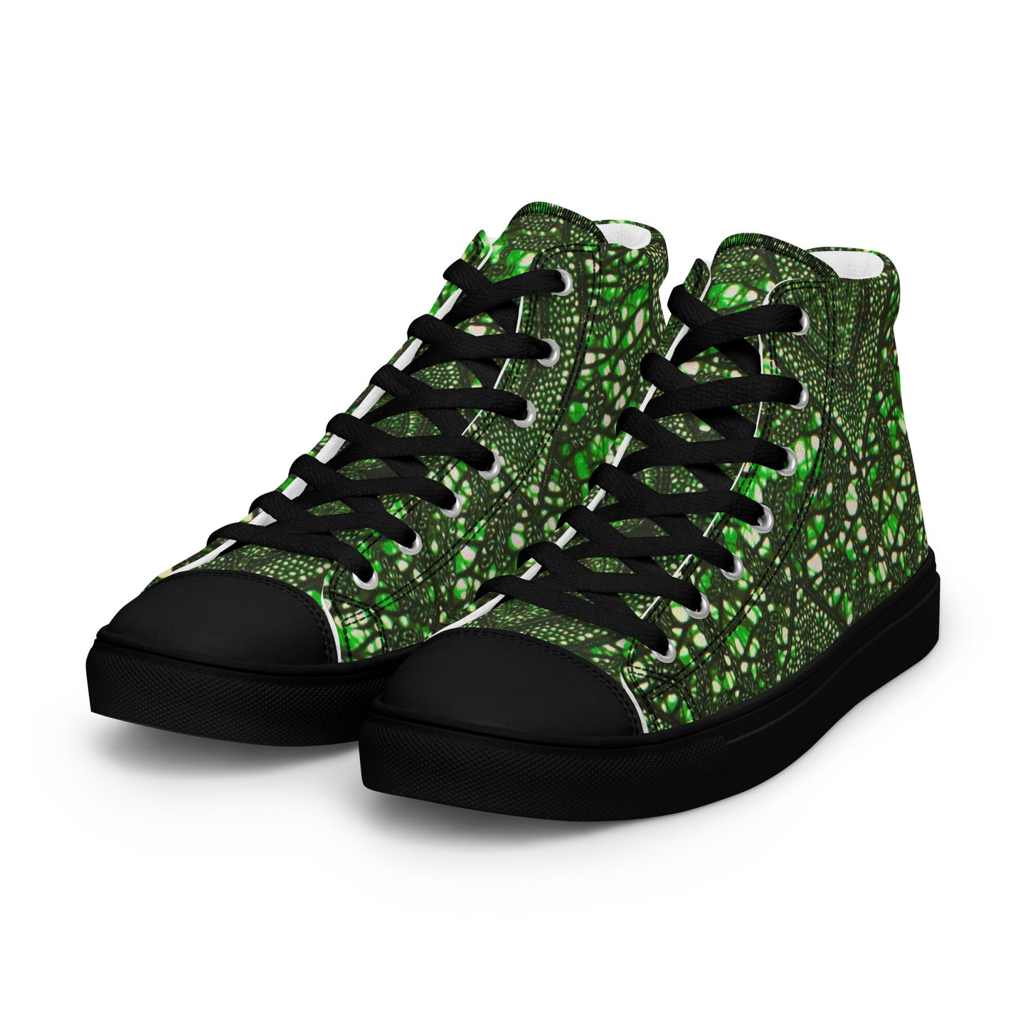 Green Peas Ankara Women’s high top canvas shoes