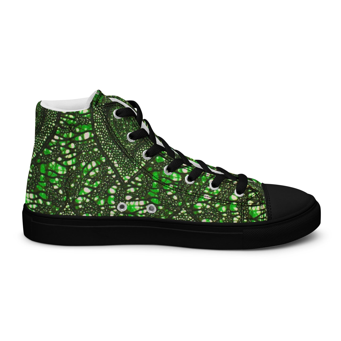 Green Peas Ankara Women’s high top canvas shoes