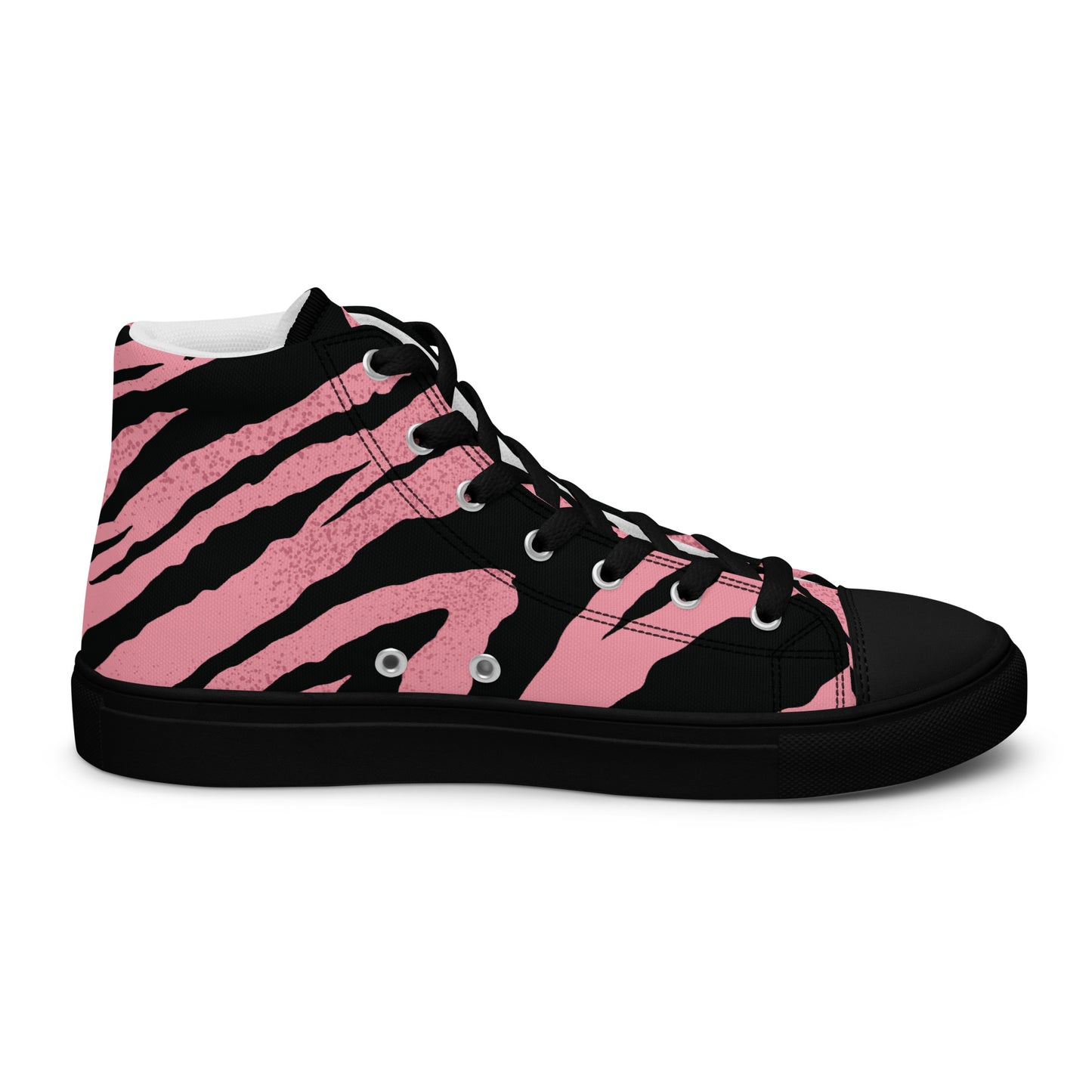 Pink Tiger Women’s high top canvas shoes