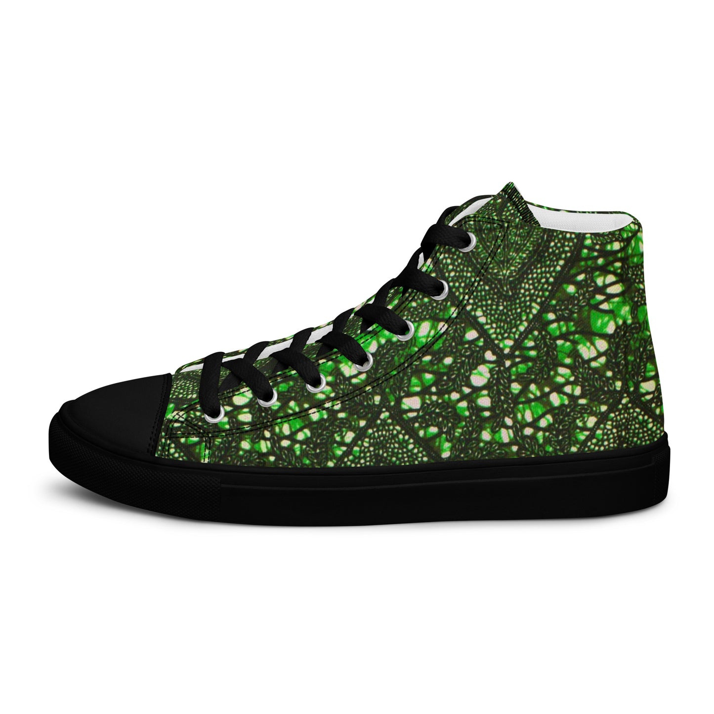 Green Peas Ankara Women’s high top canvas shoes