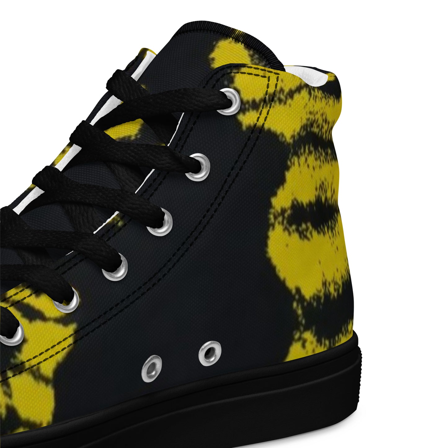 Yellow Adire Ankara Women’s high top canvas shoes