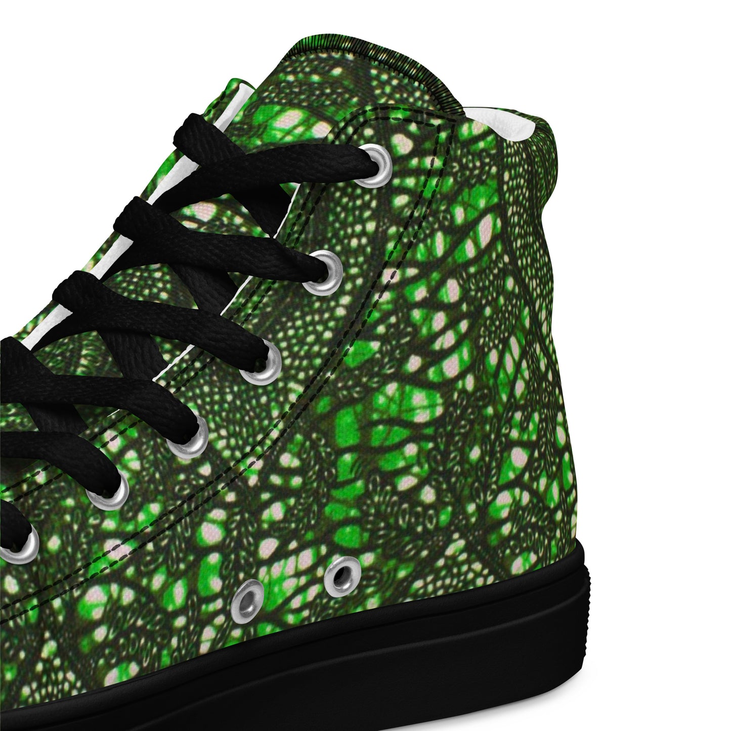 Green Peas Ankara Women’s high top canvas shoes