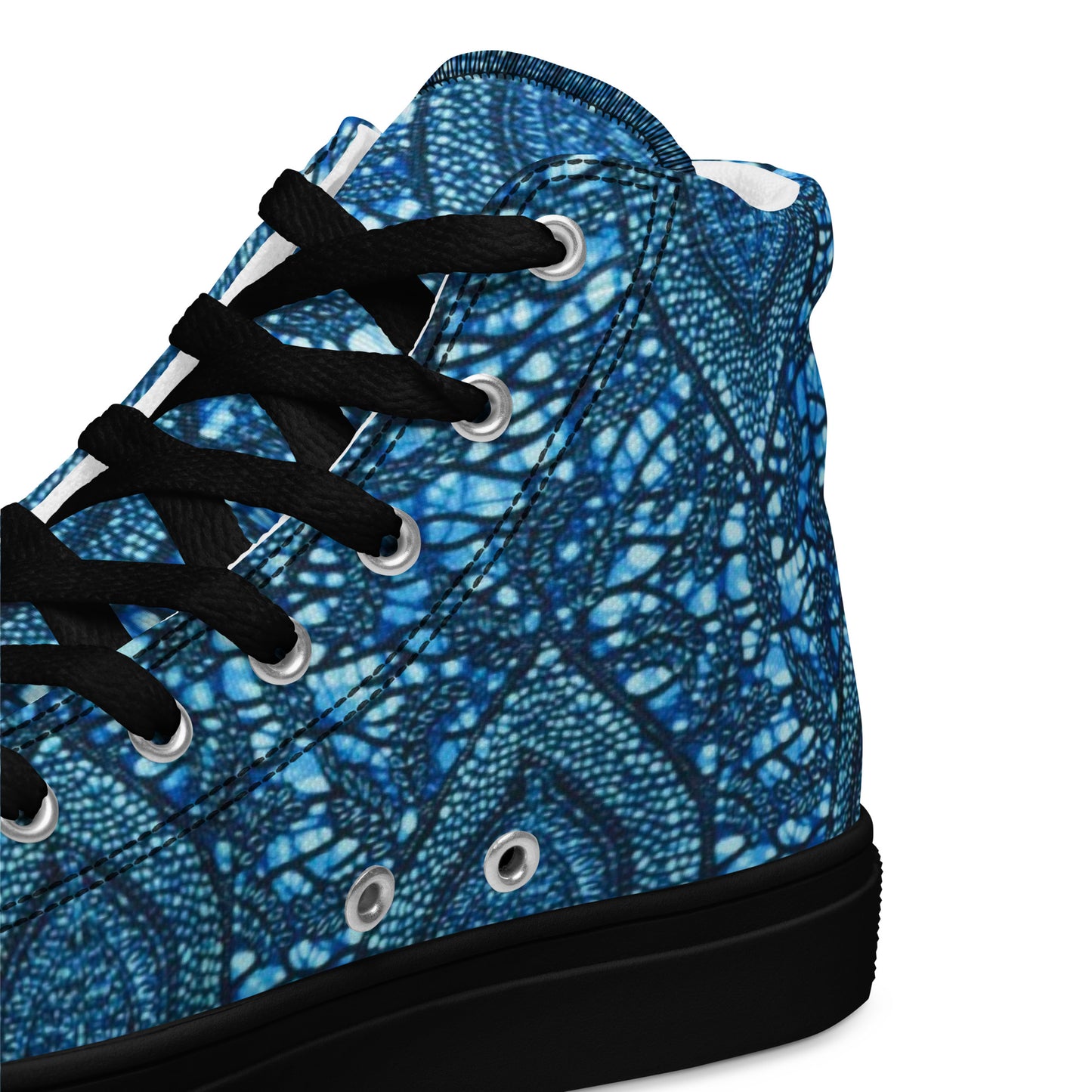 Blue Peas Ankara Women’s high top canvas shoes