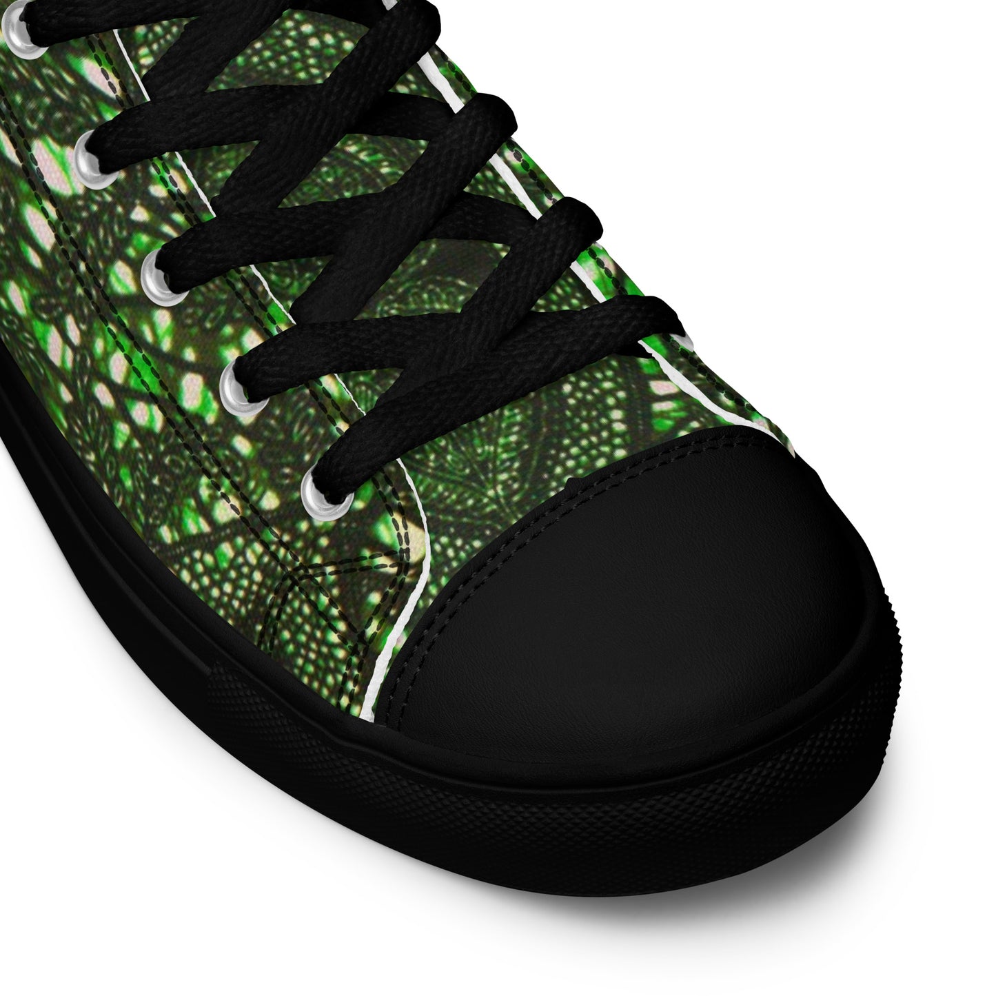 Green Peas Ankara Women’s high top canvas shoes