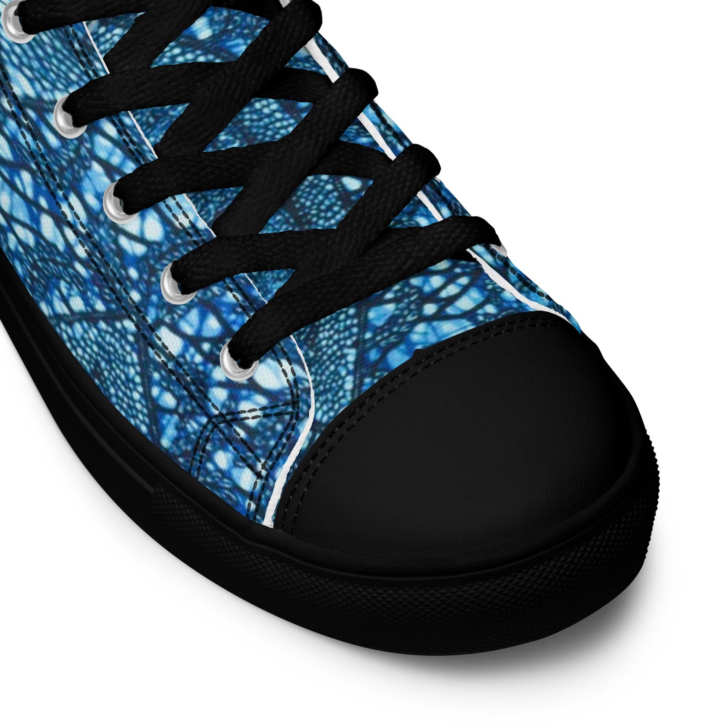 Blue Peas Ankara Women’s high top canvas shoes