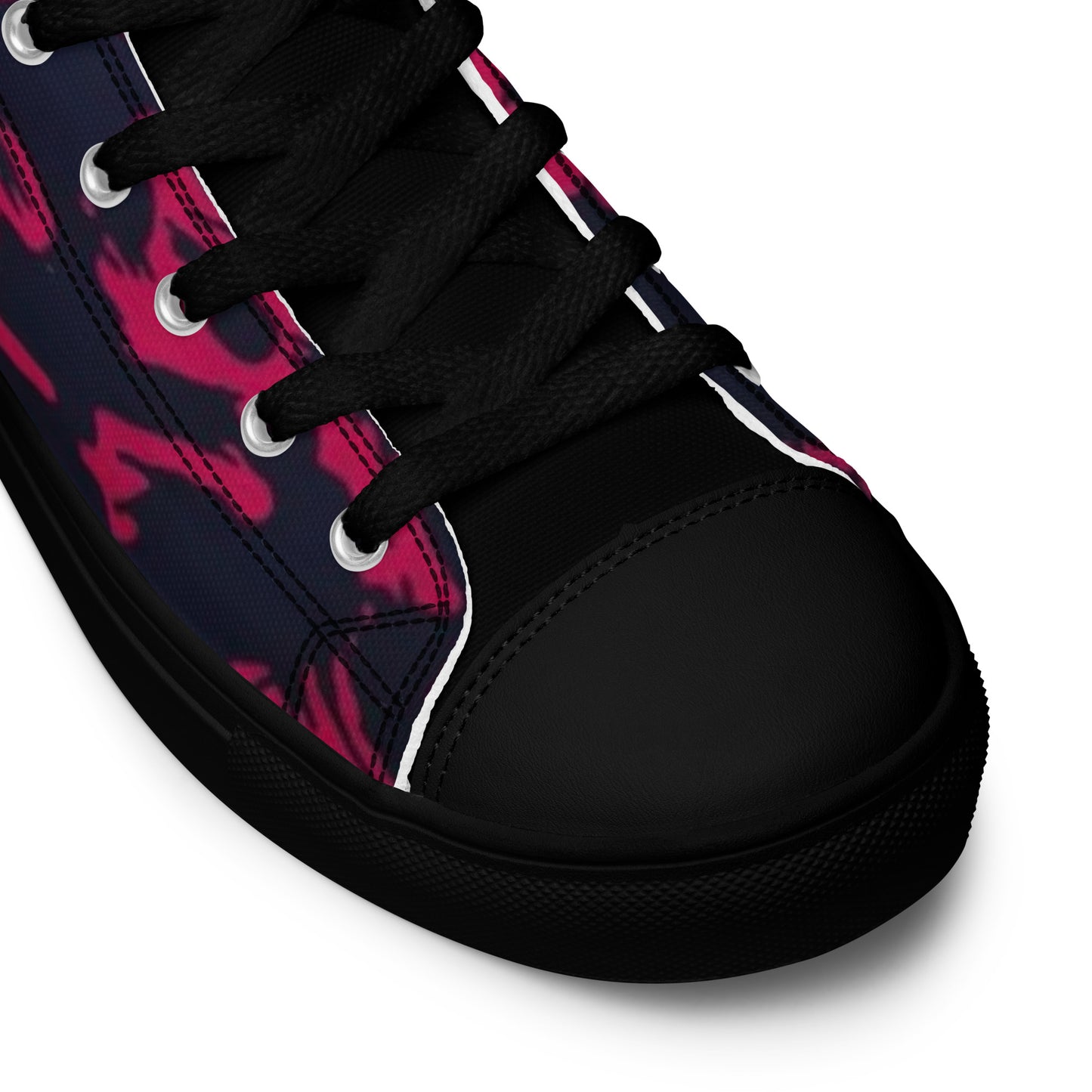 Pink Leopard Women’s high top canvas shoes