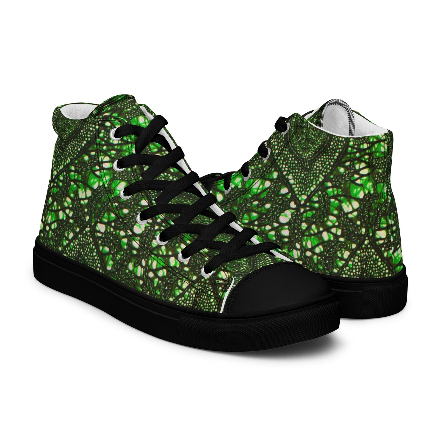 Green Peas Ankara Women’s high top canvas shoes