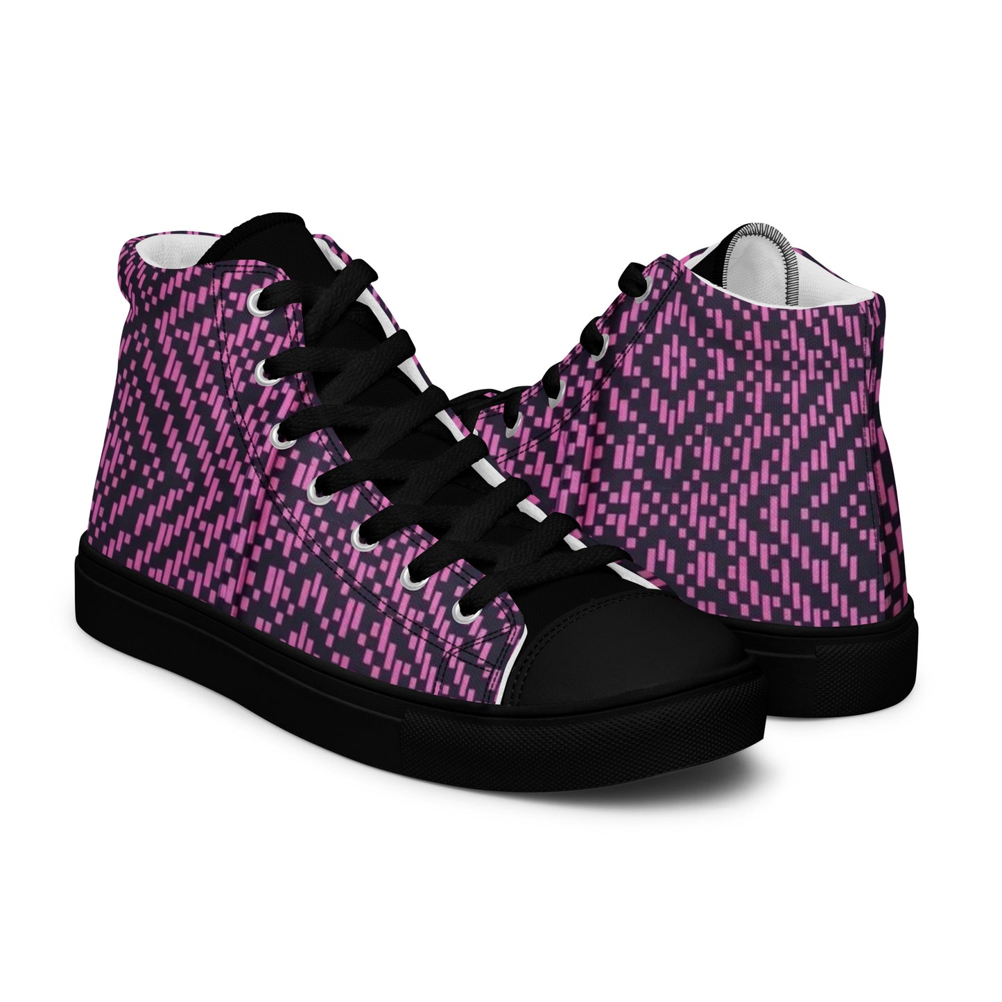 Pink Aztec Women’s high top canvas shoes