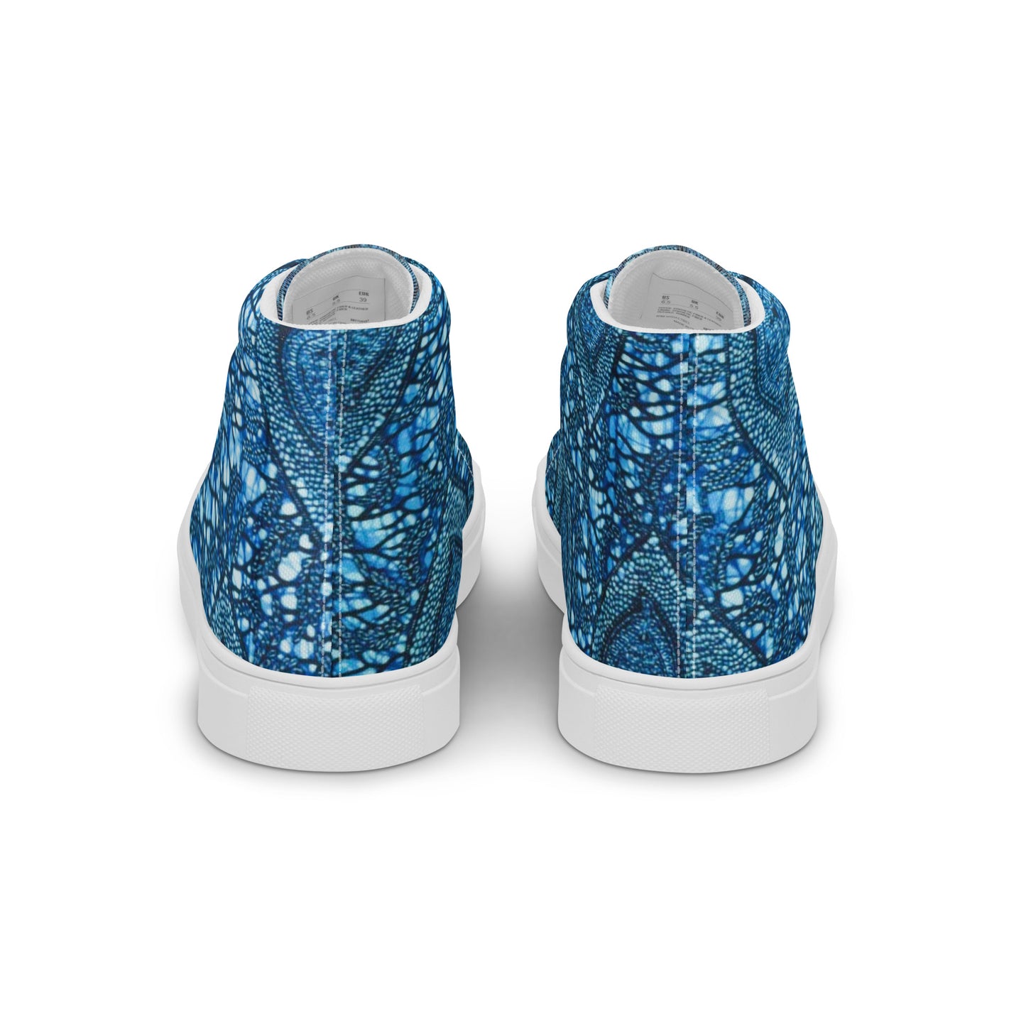 Blue Peas Ankara Women’s high top canvas shoes