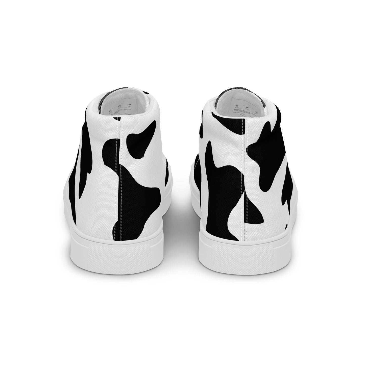 Cow Print Women’s high top canvas shoes