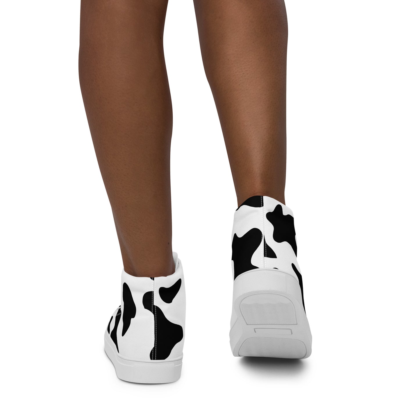 Cow Print Women’s high top canvas shoes