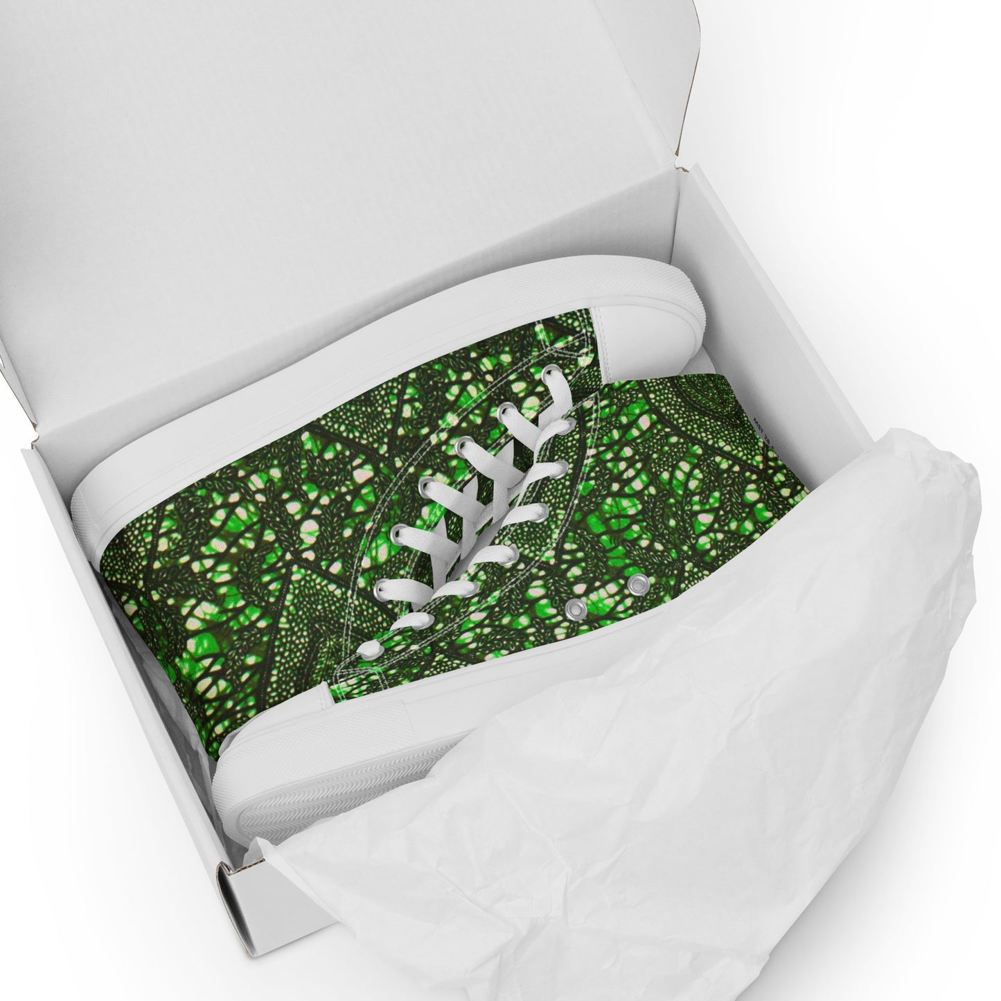 Green Peas Ankara Women’s high top canvas shoes