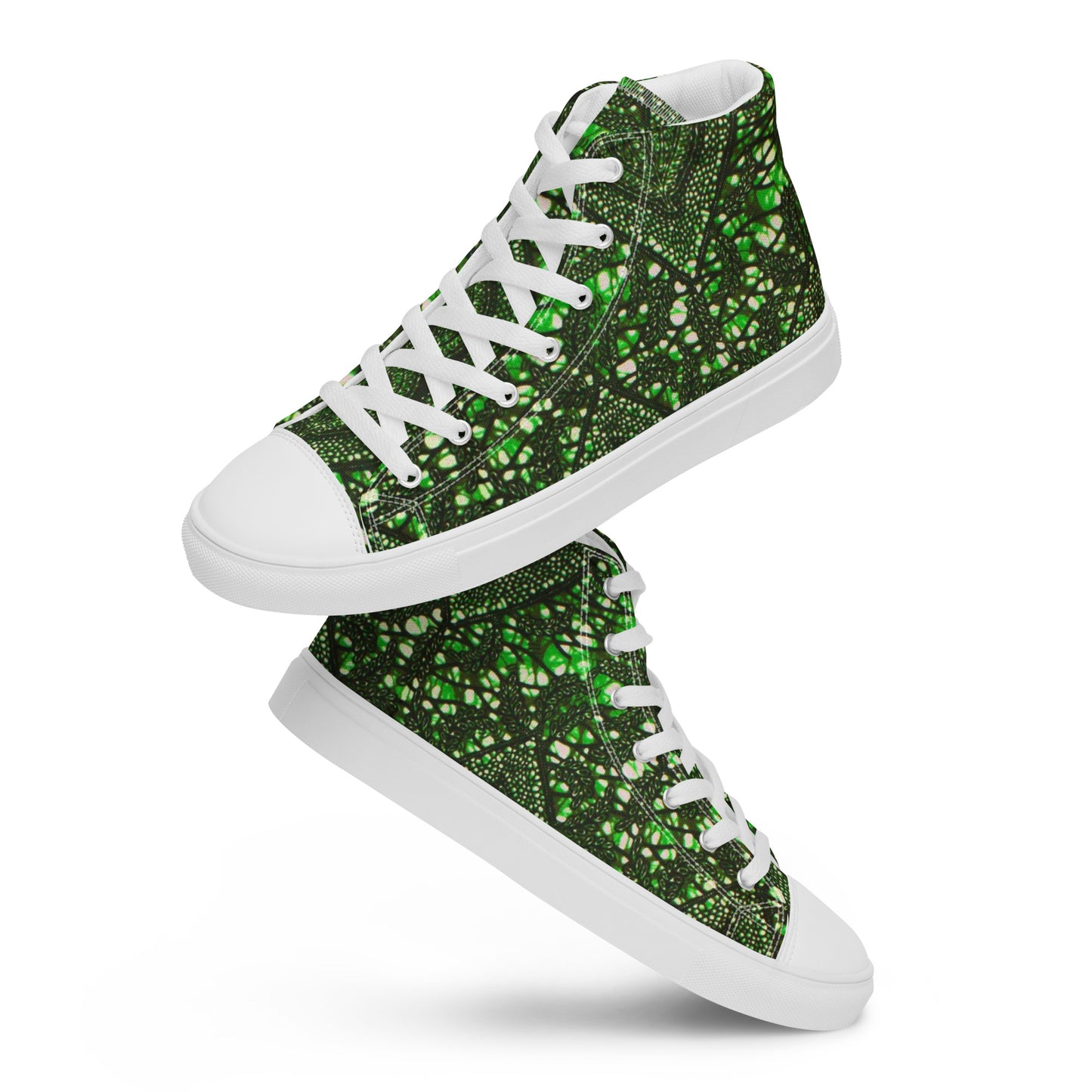 Green Peas Ankara Women’s high top canvas shoes