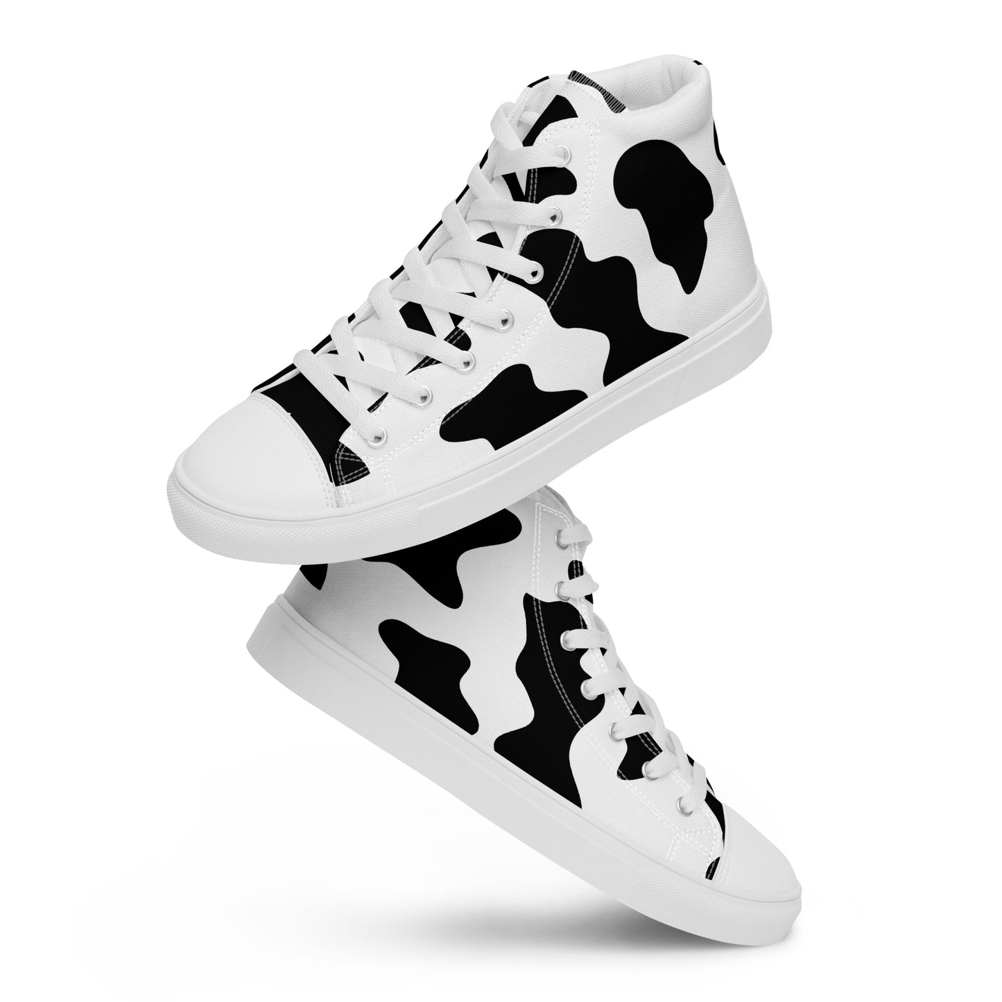 Cow Print Women’s high top canvas shoes