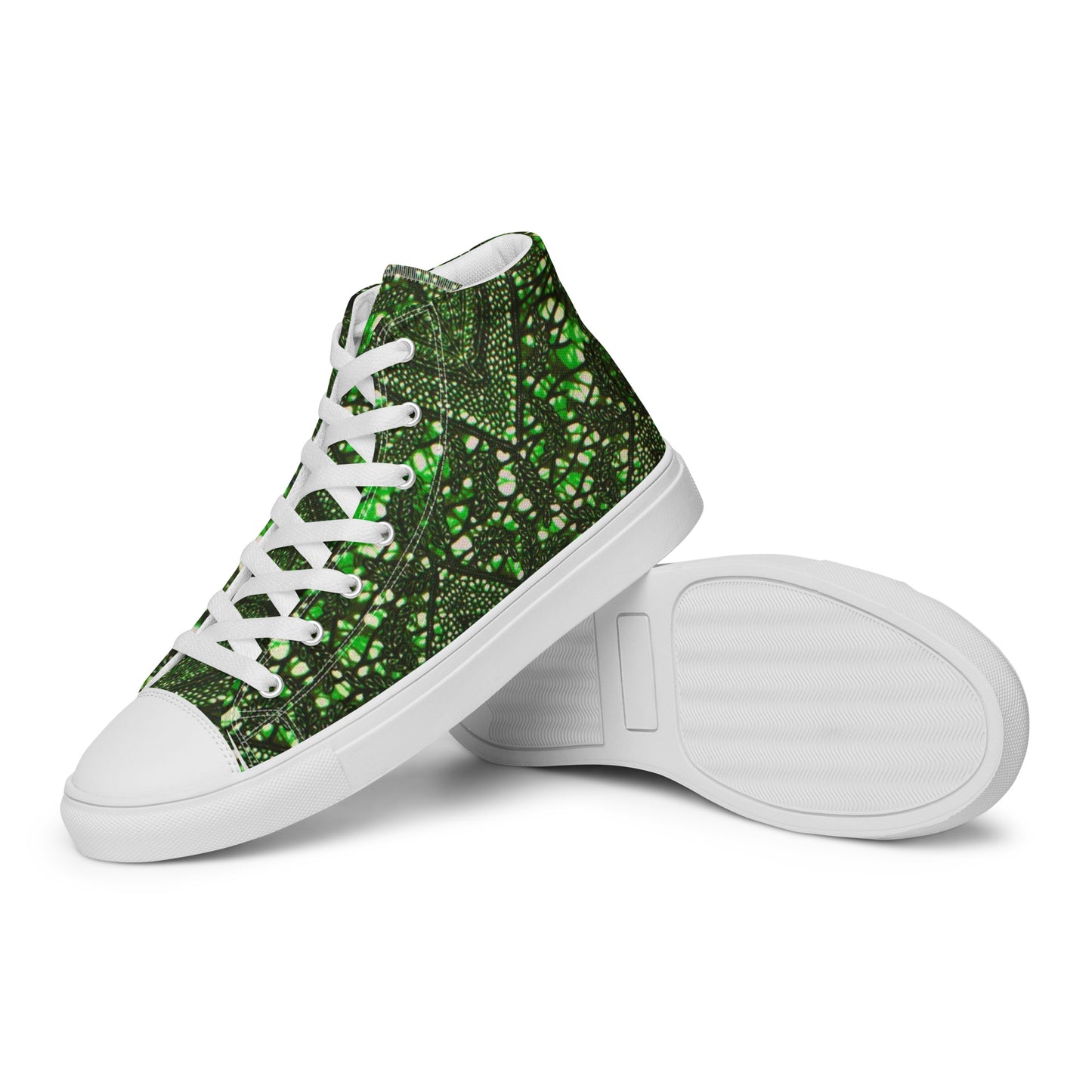 Green Peas Ankara Women’s high top canvas shoes