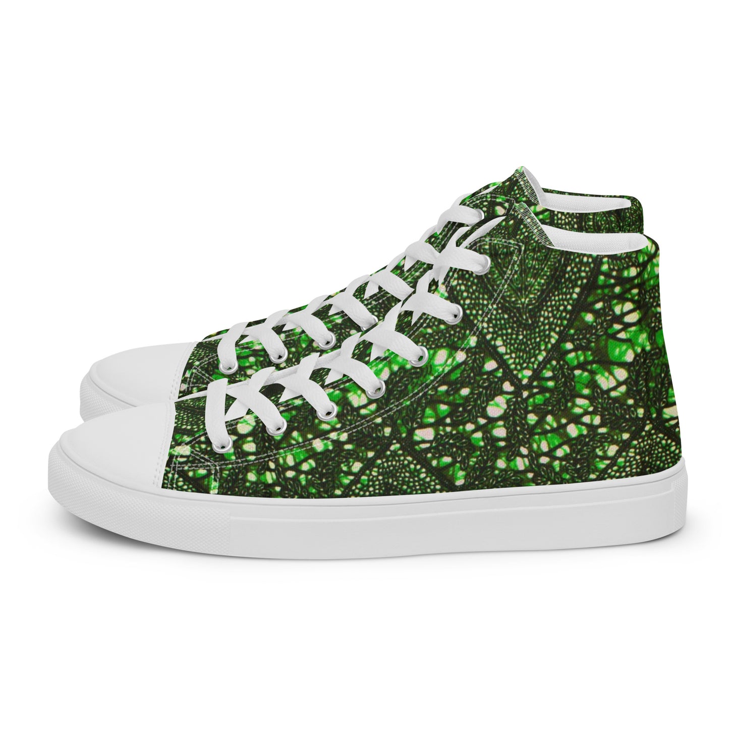 Green Peas Ankara Women’s high top canvas shoes