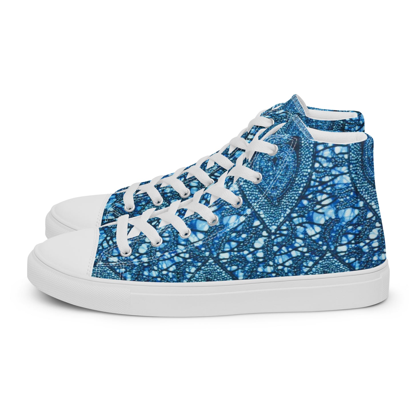 Blue Peas Ankara Women’s high top canvas shoes