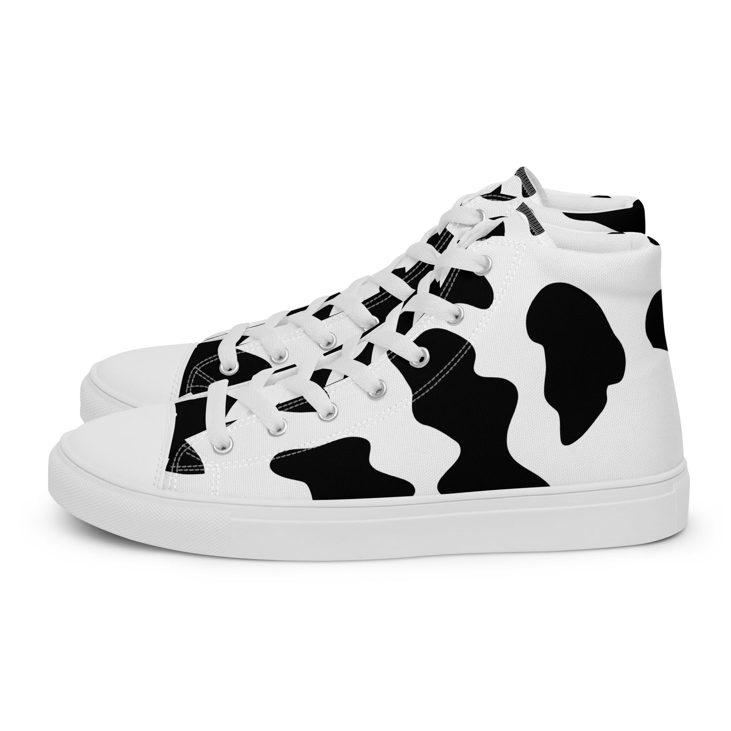 Cow Print Women’s high top canvas shoes