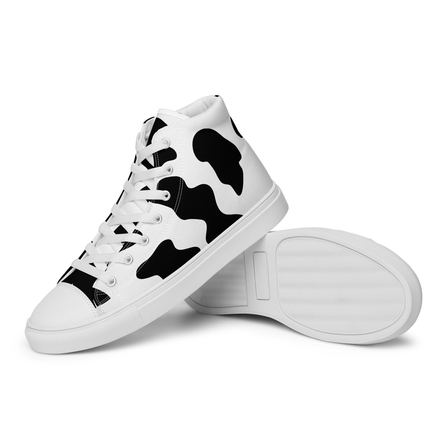 Cow Print Women’s high top canvas shoes