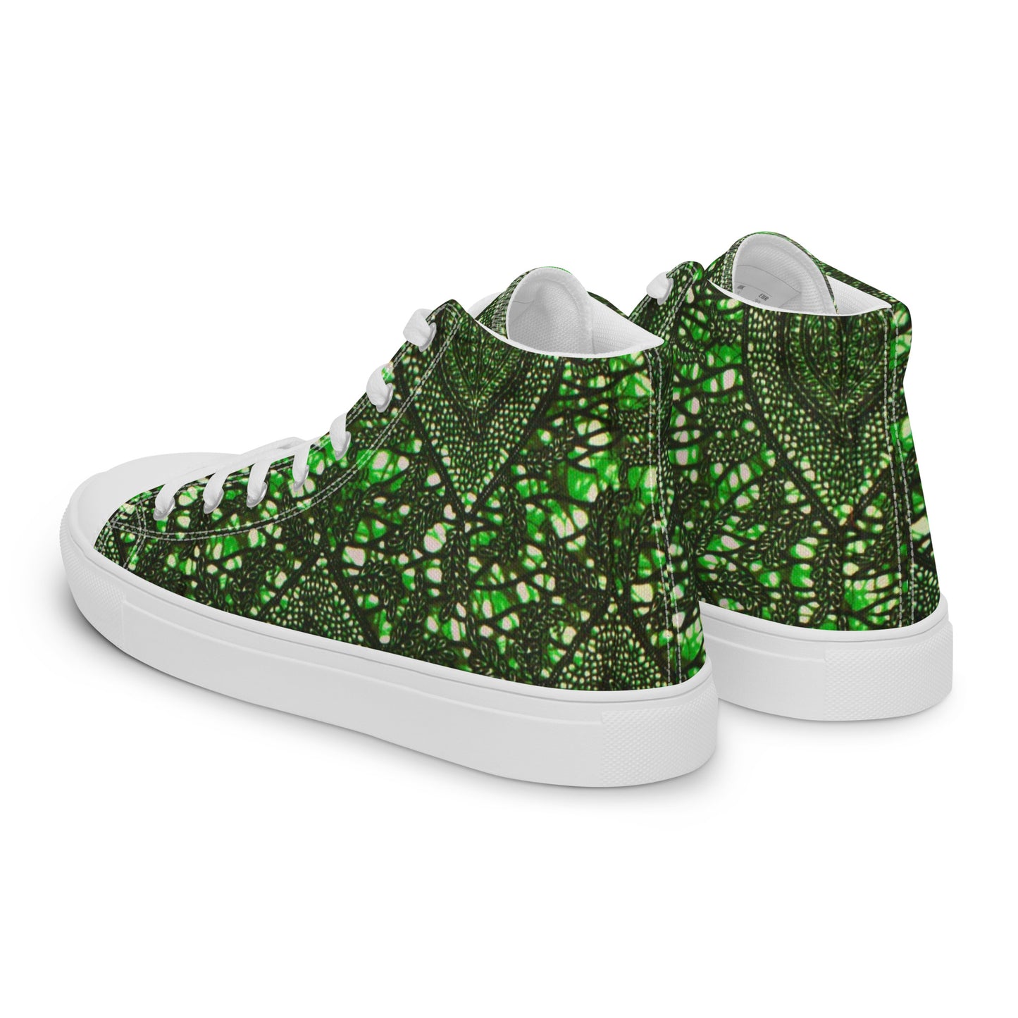 Green Peas Ankara Women’s high top canvas shoes