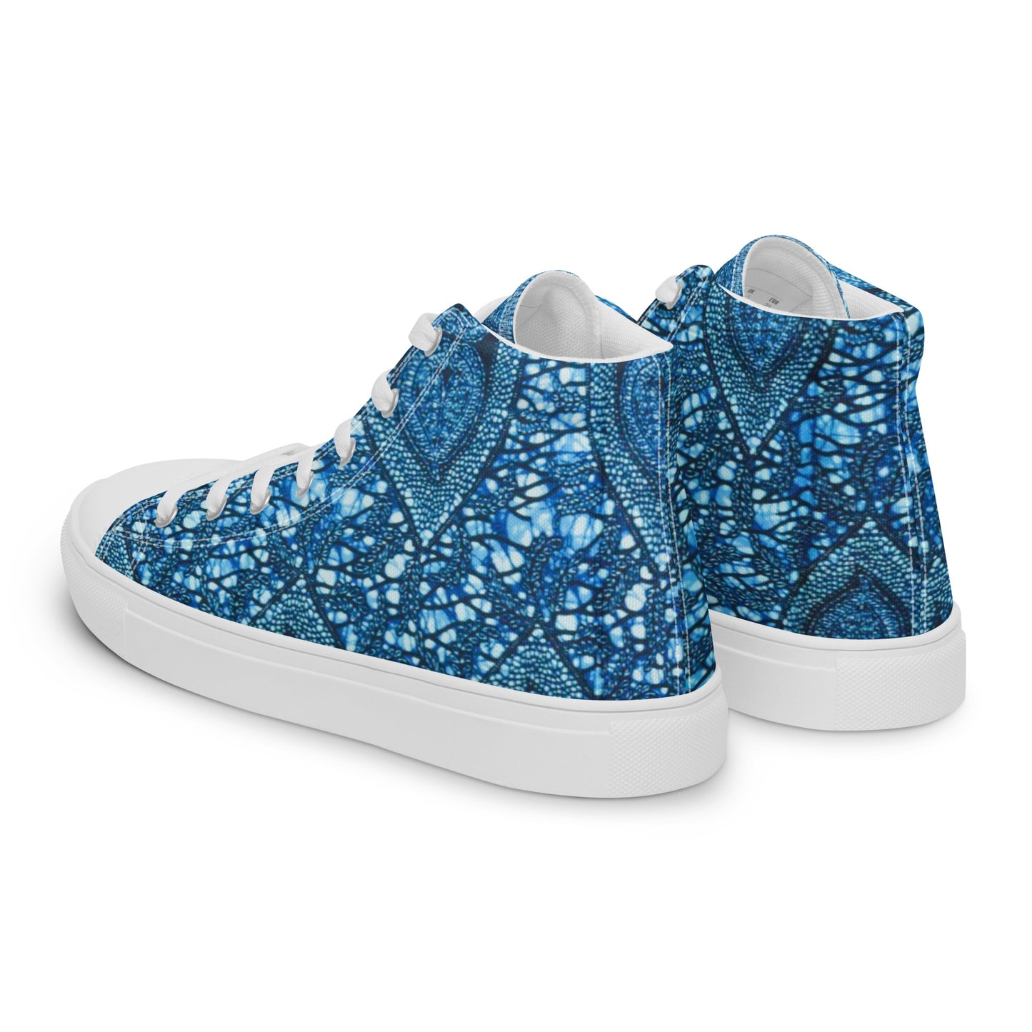 Blue Peas Ankara Women’s high top canvas shoes