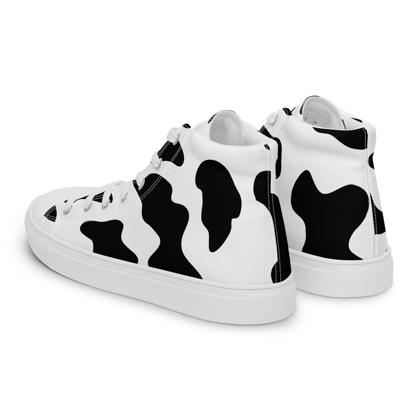 Cow Print Women’s high top canvas shoes