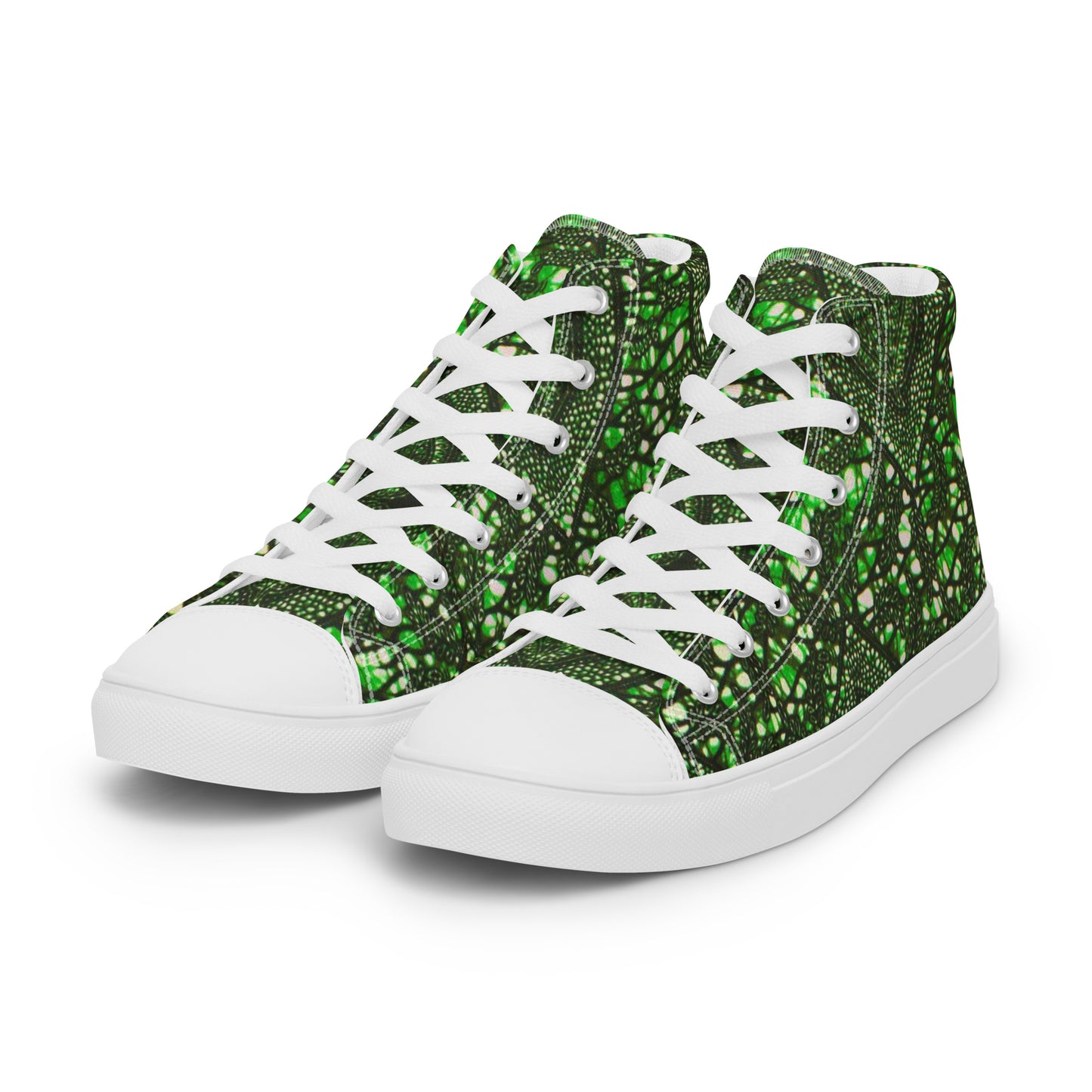 Green Peas Ankara Women’s high top canvas shoes