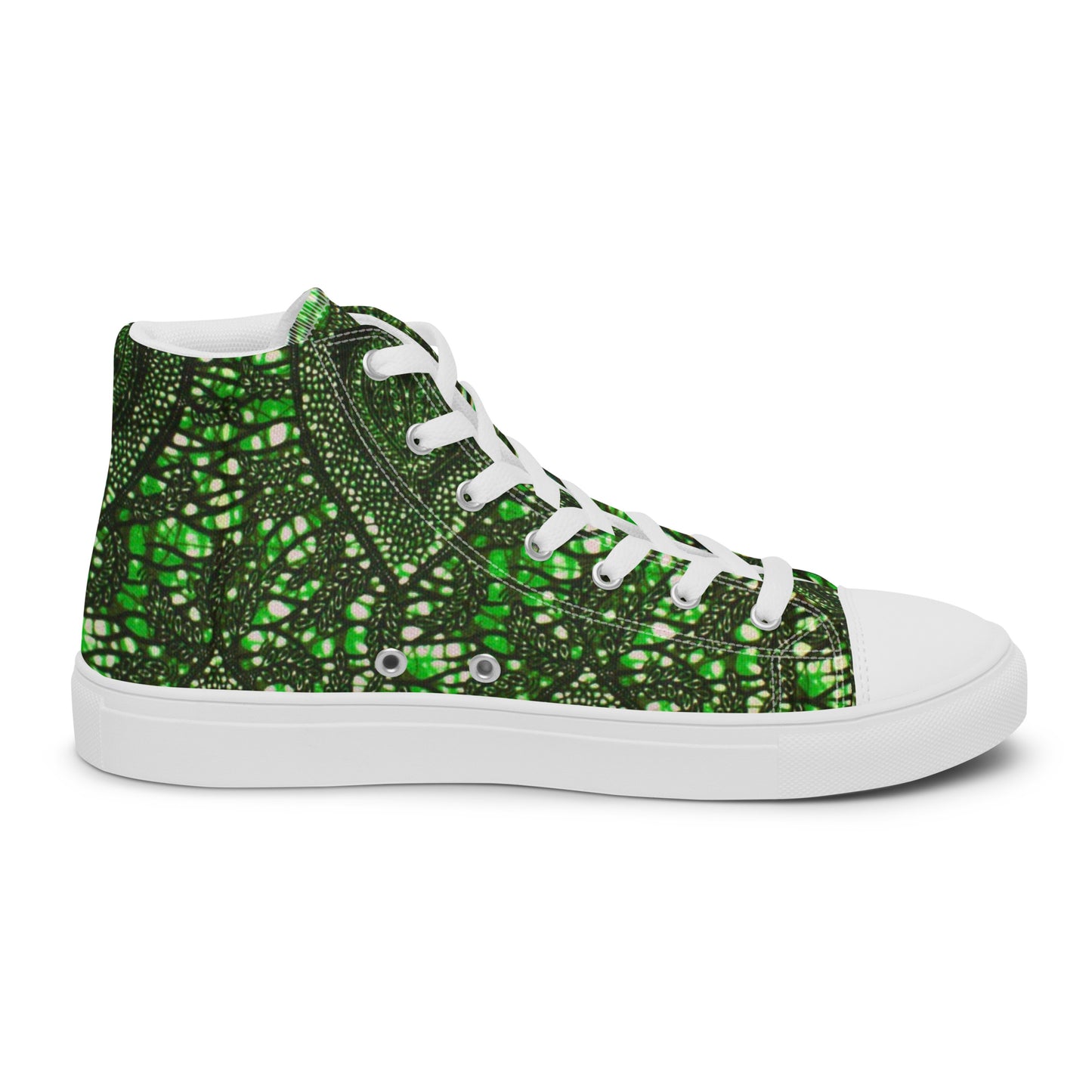 Green Peas Ankara Women’s high top canvas shoes